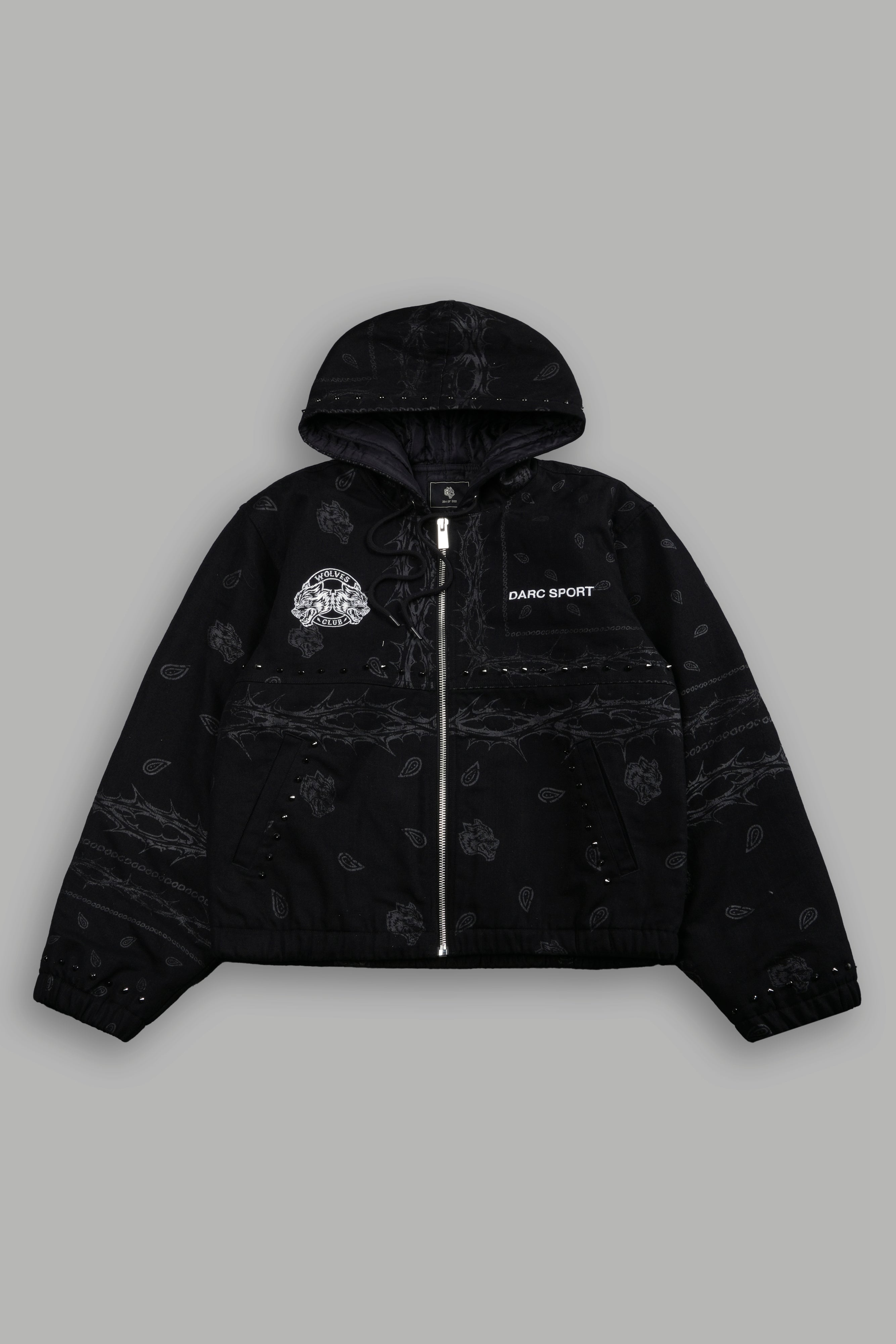 Darc Sport Wolves Club Calaway Jacket in Black Thorn Paisley