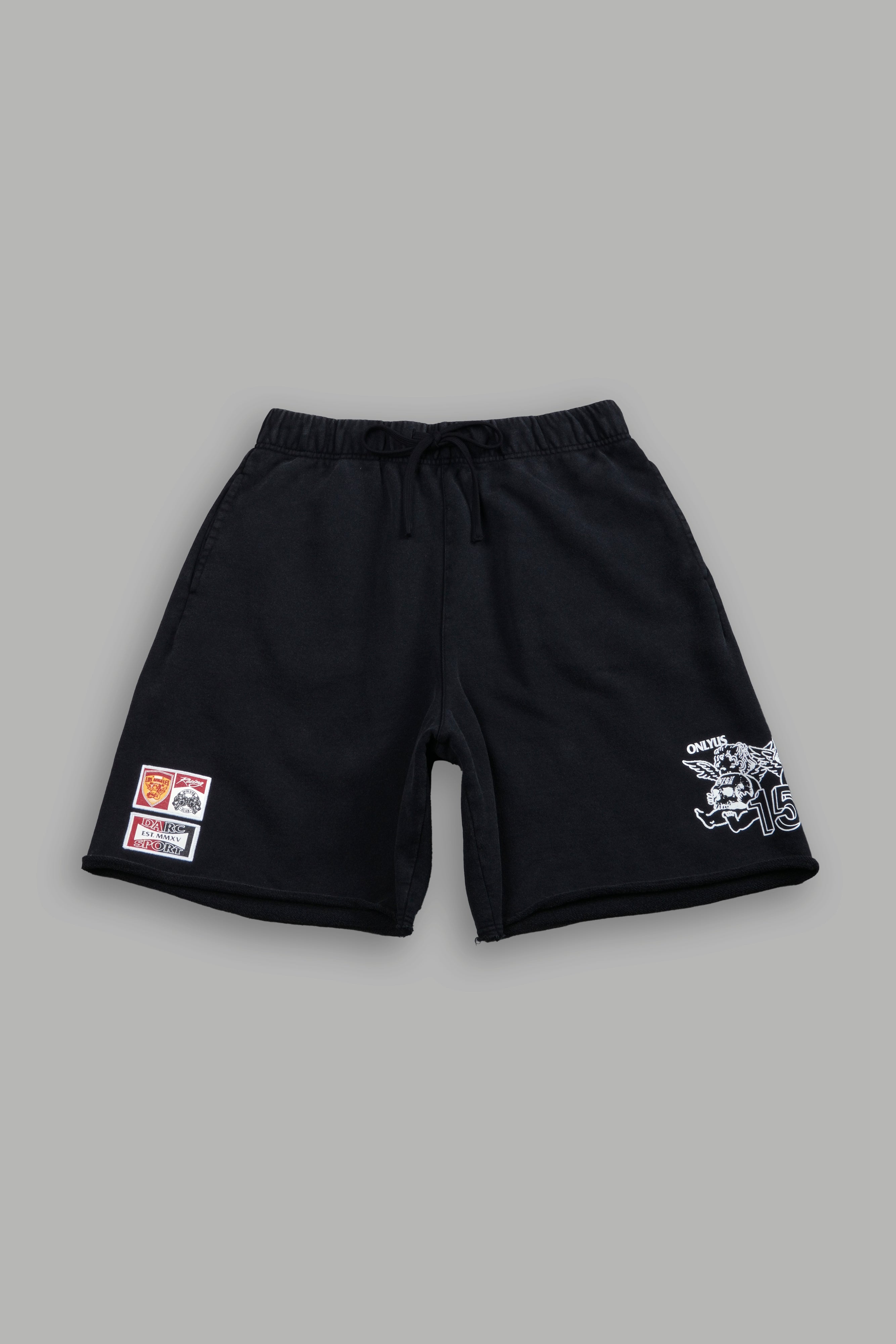 Darc Racer Grunge Oversized Raw Hem Post Lounge Sweat Shorts in