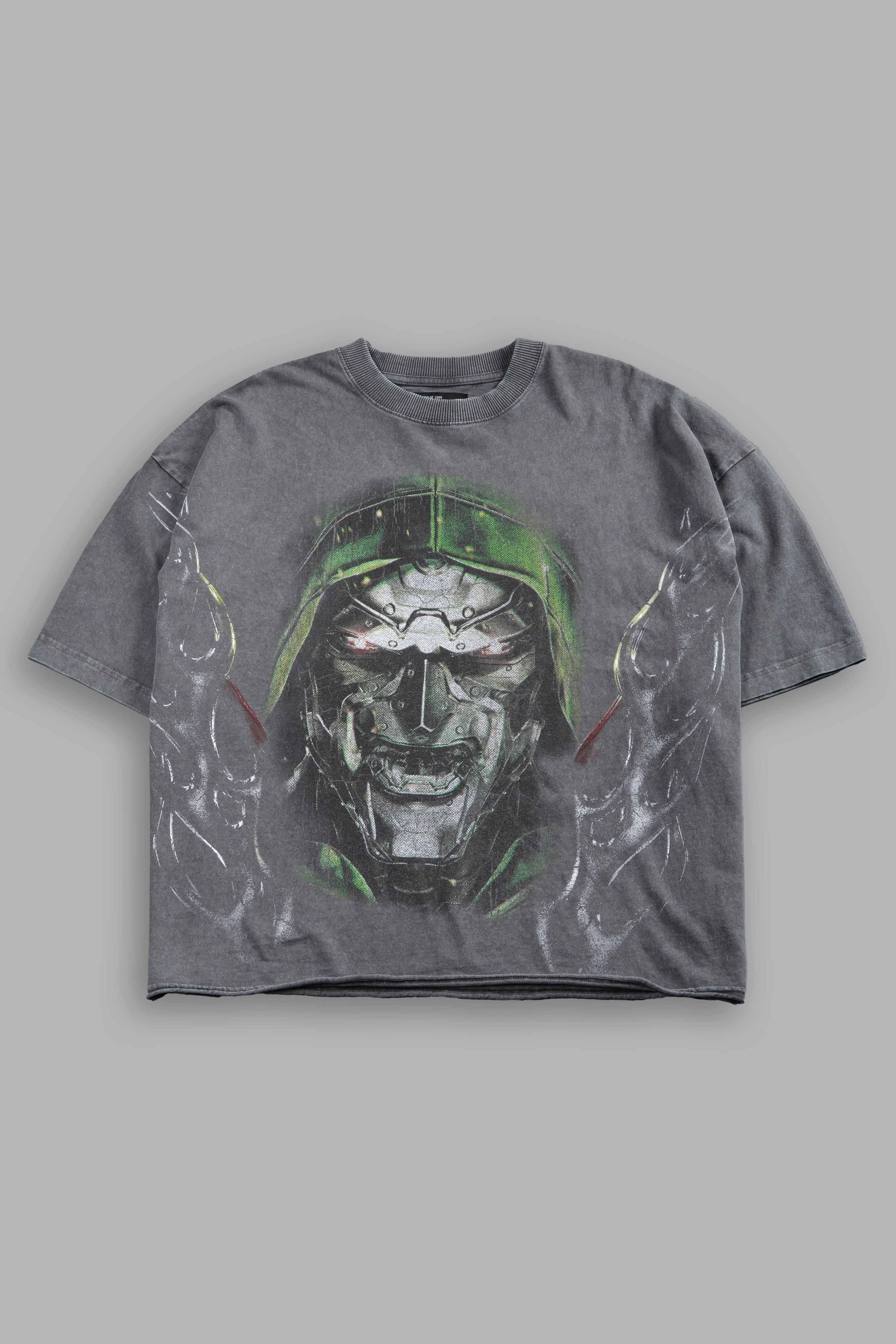 61old CYBSTA DOOM （AFF） Doom Defiant Grunge Raw Hem Box Cut Tee in Wolf Gray – DarcSport