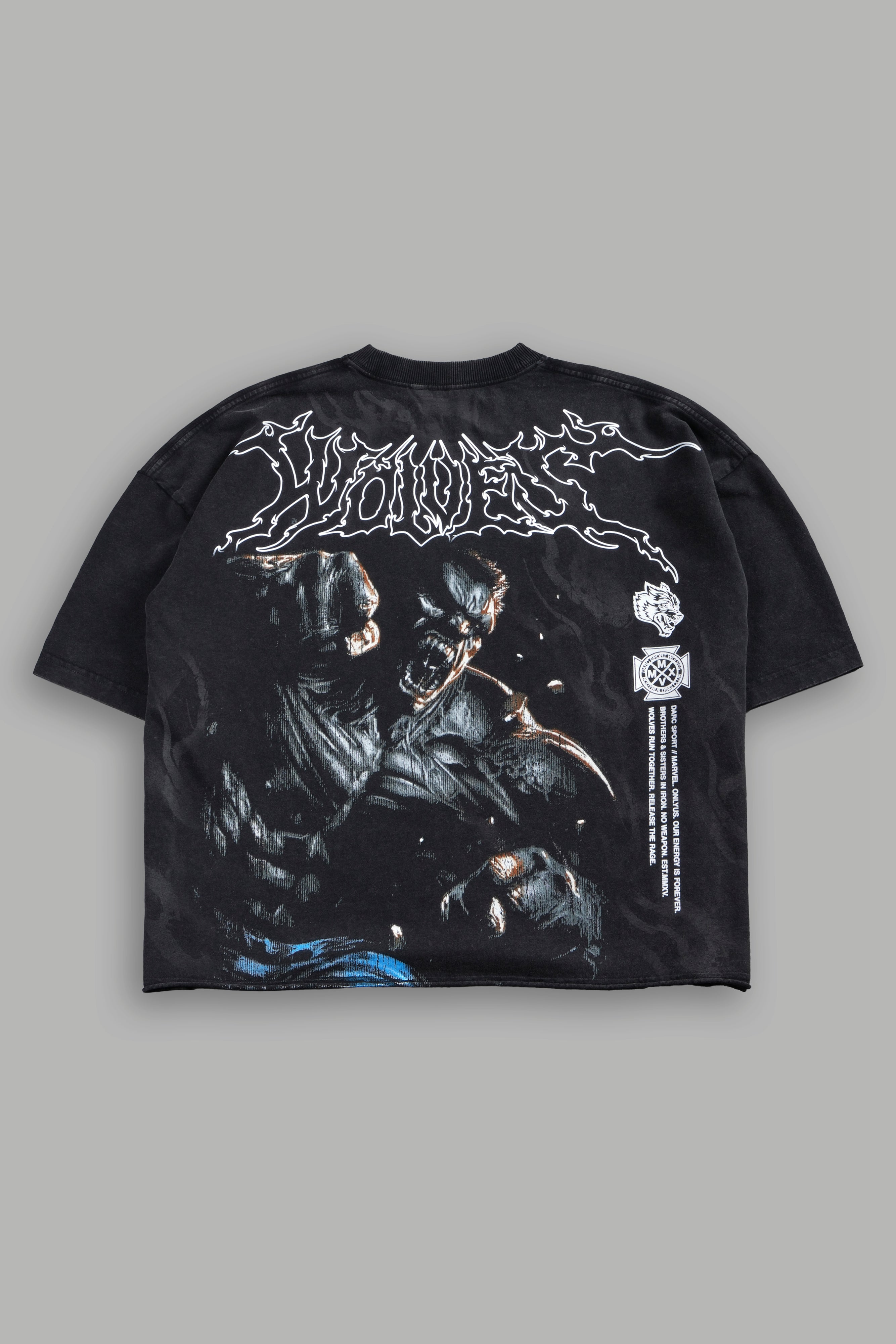 Release The Rage Grunge Raw Hem Box Cut Tee in Black – DarcSport