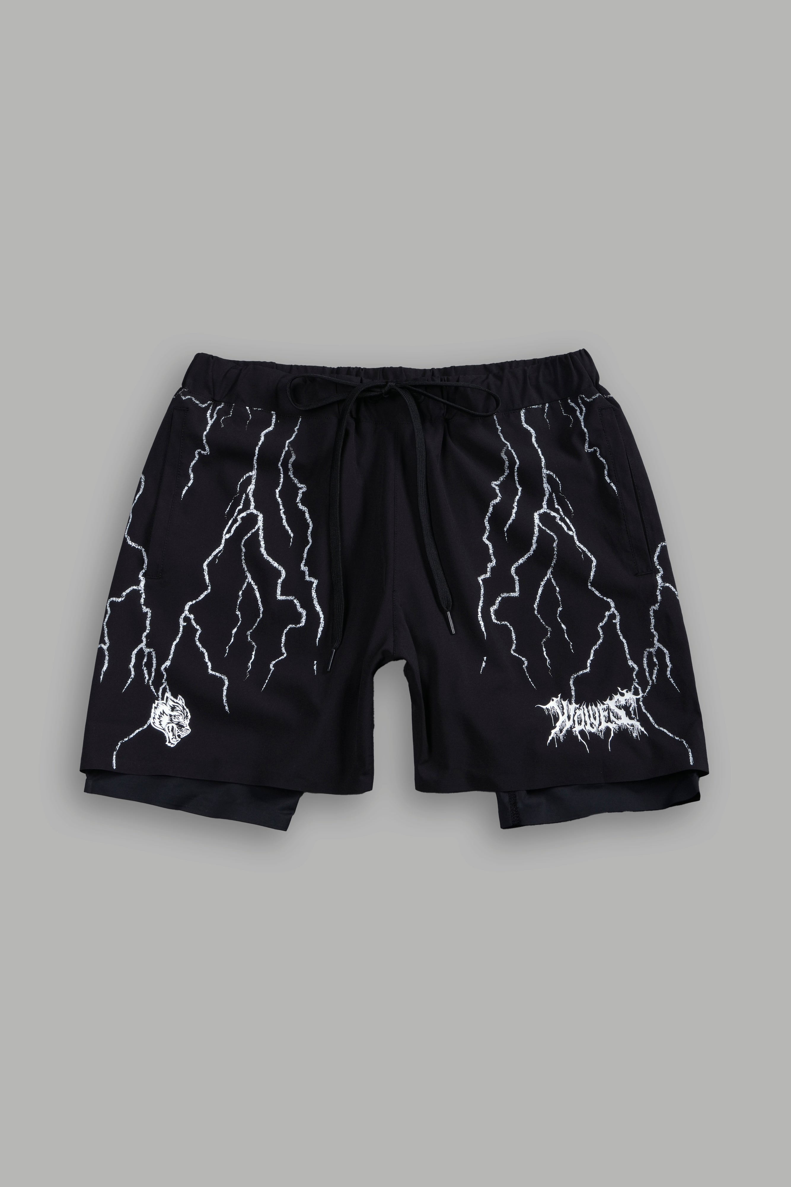 DARC SPORT Wolves 水着 28 Wolves Storm Compression Shorts in Black – DarcSport