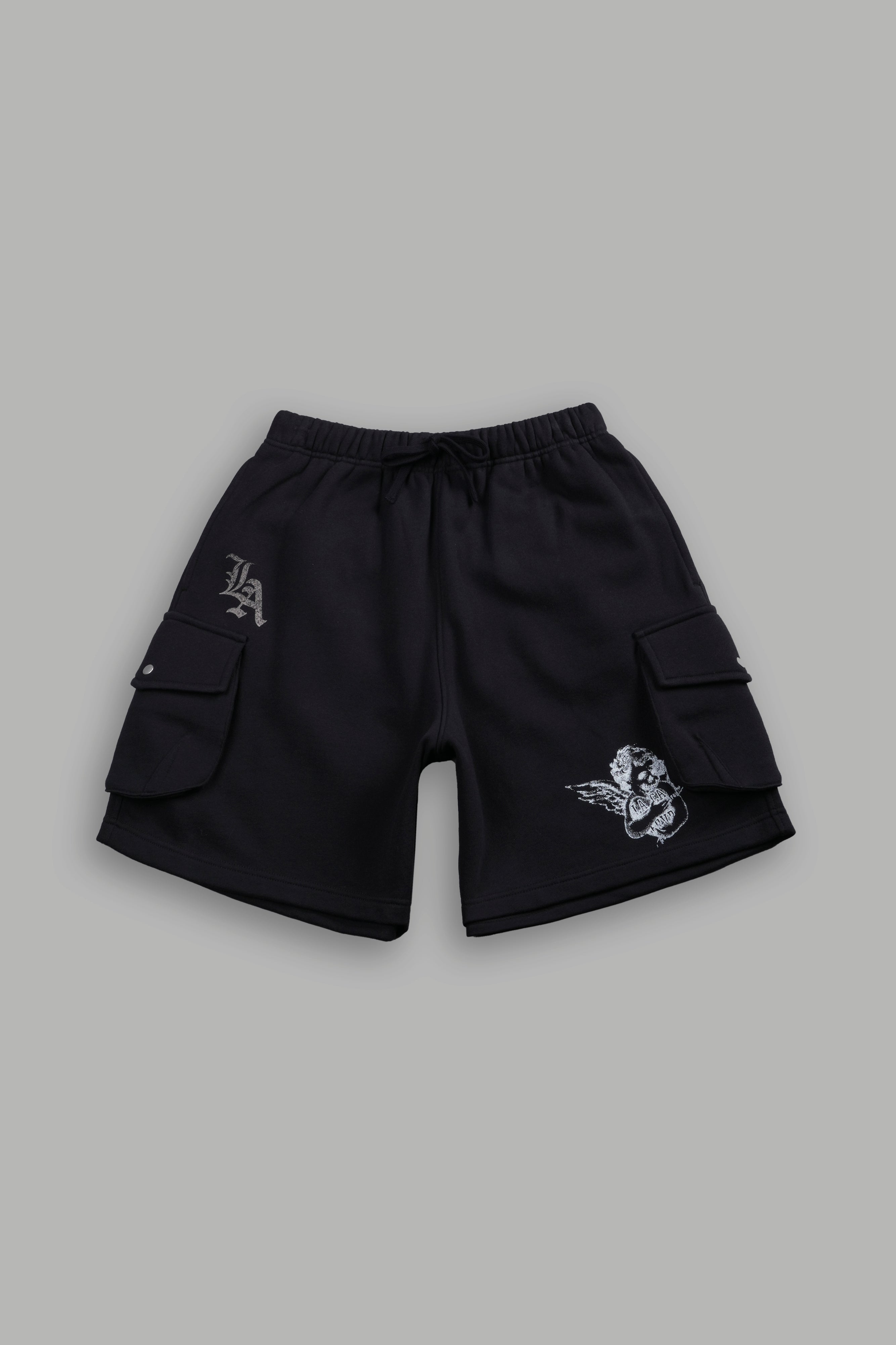 La Ca Frvr Cornell Cargo Sweat Shorts in Black – DarcSport