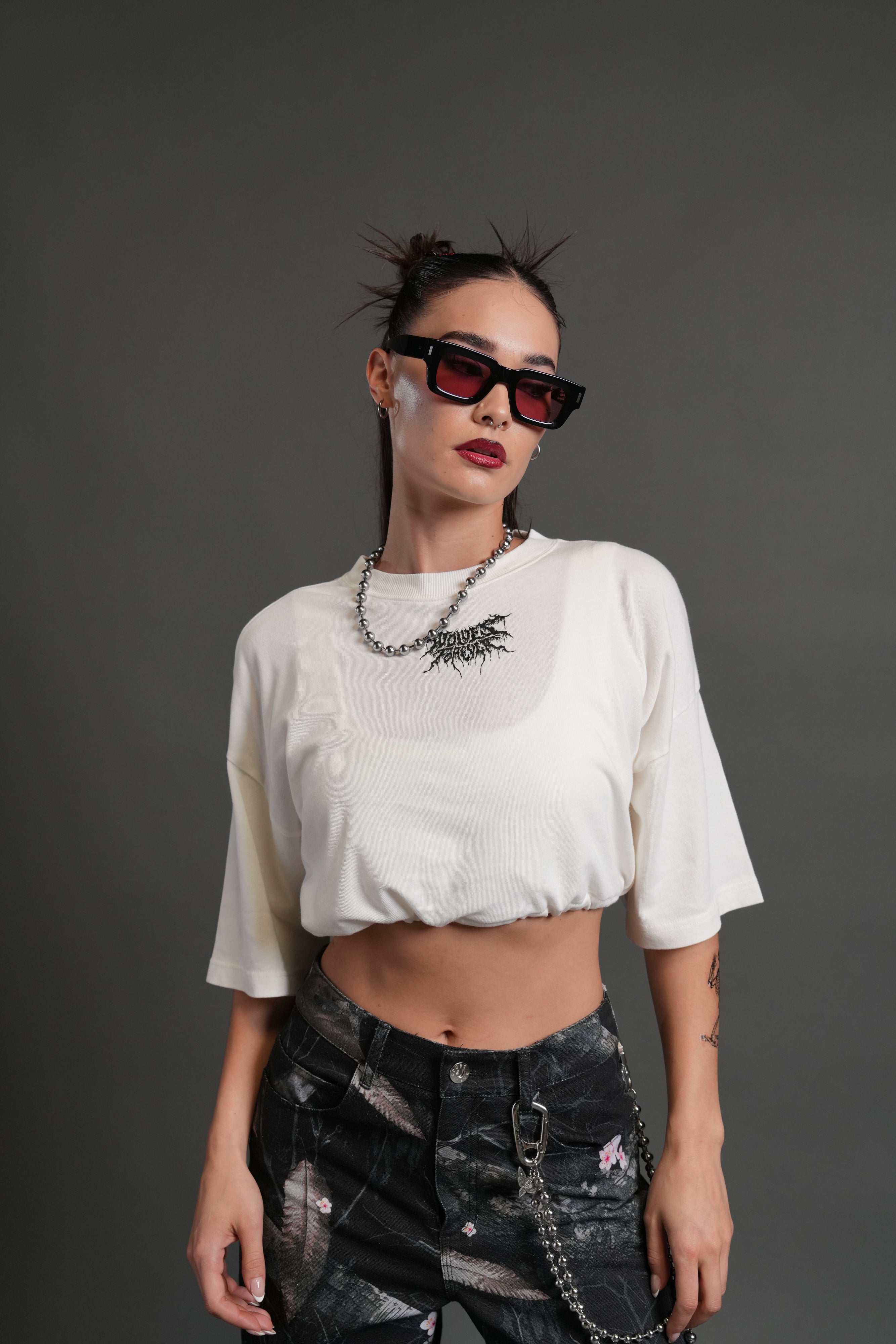 Forged From Iron Bungee Cropped Tee in Cream – DarcSport