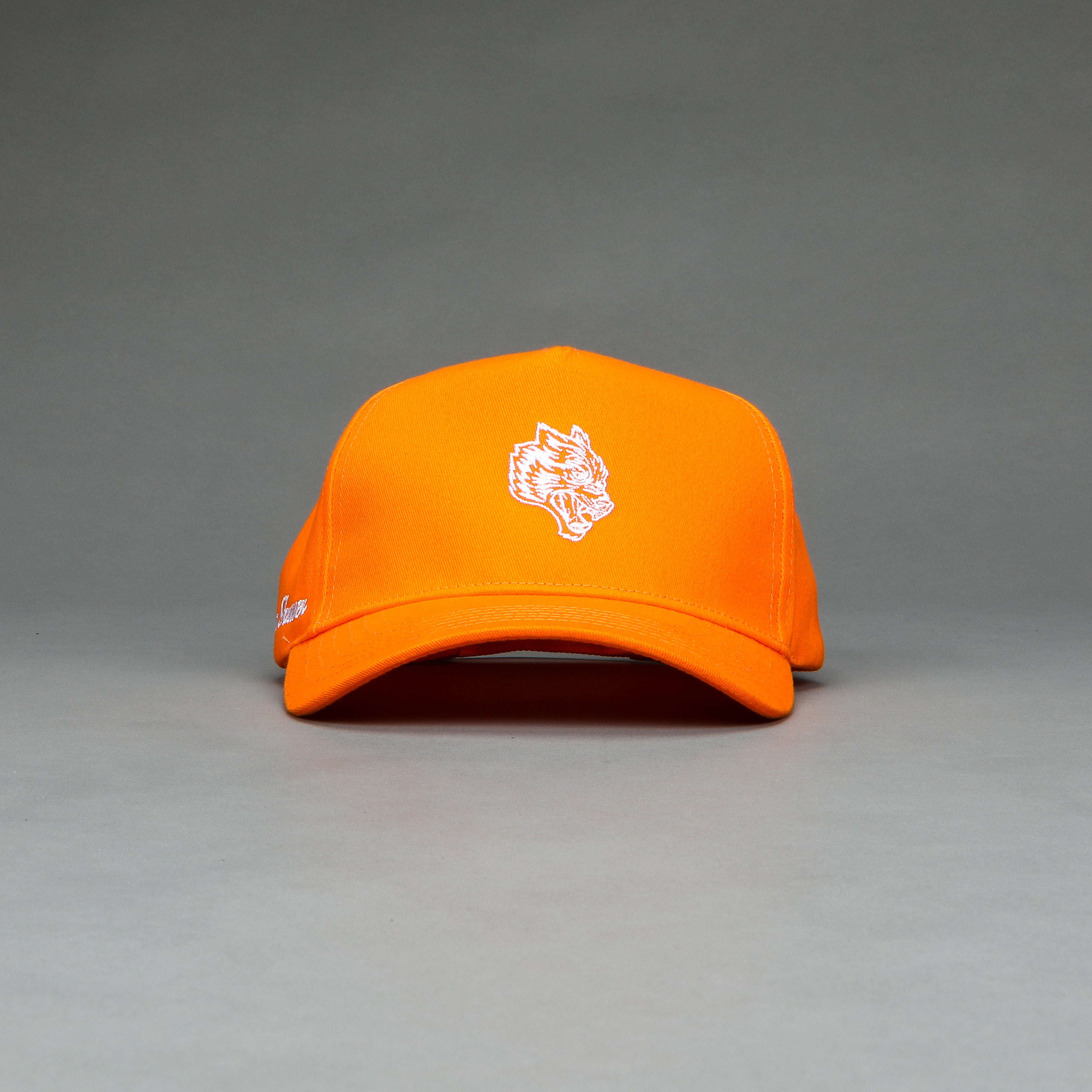 Forever Wolf 5 Panel Hat in Orange