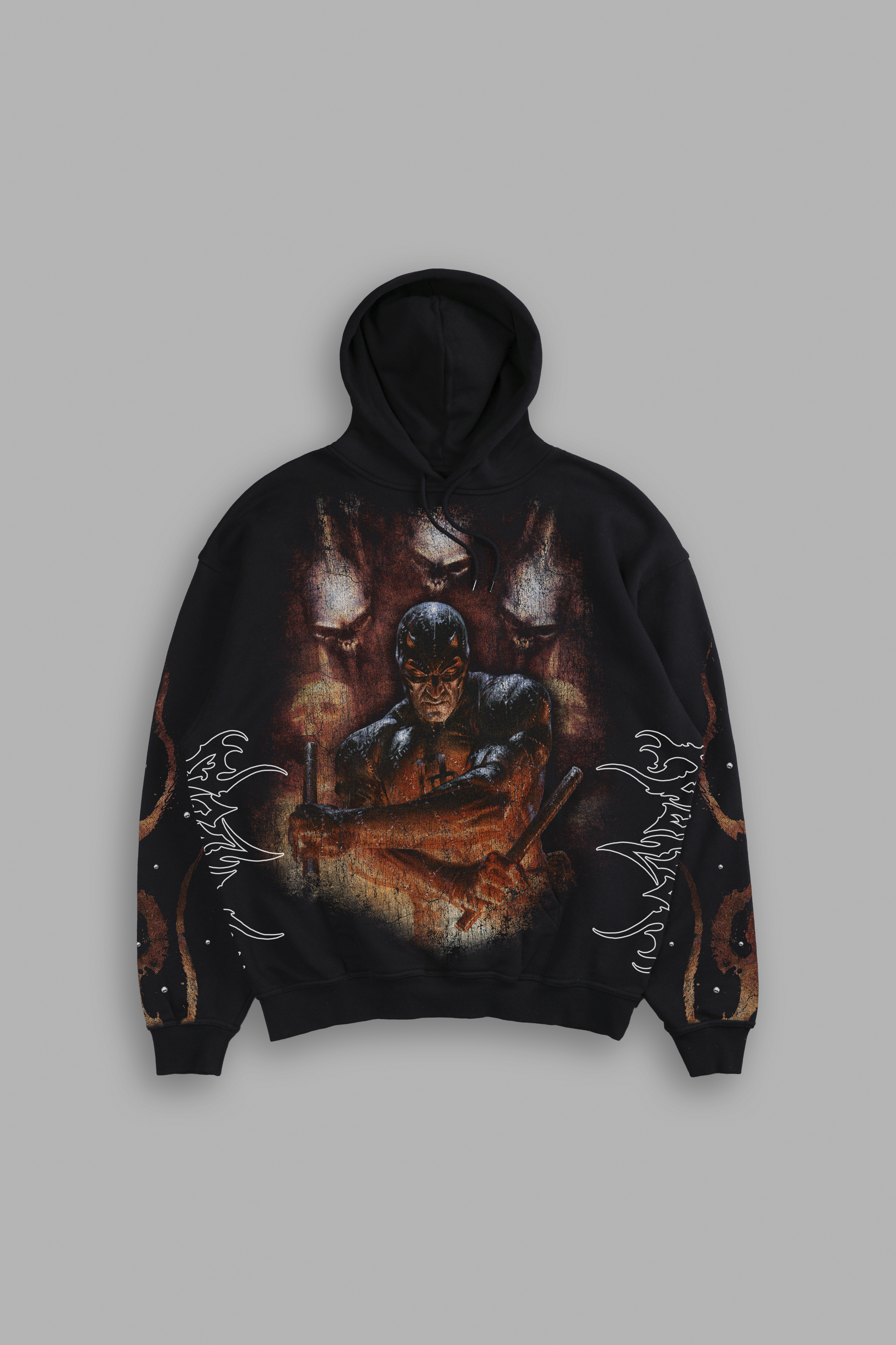 Daredevil Hell Bishop Hoodie in Black Drift Wash – DarcSport