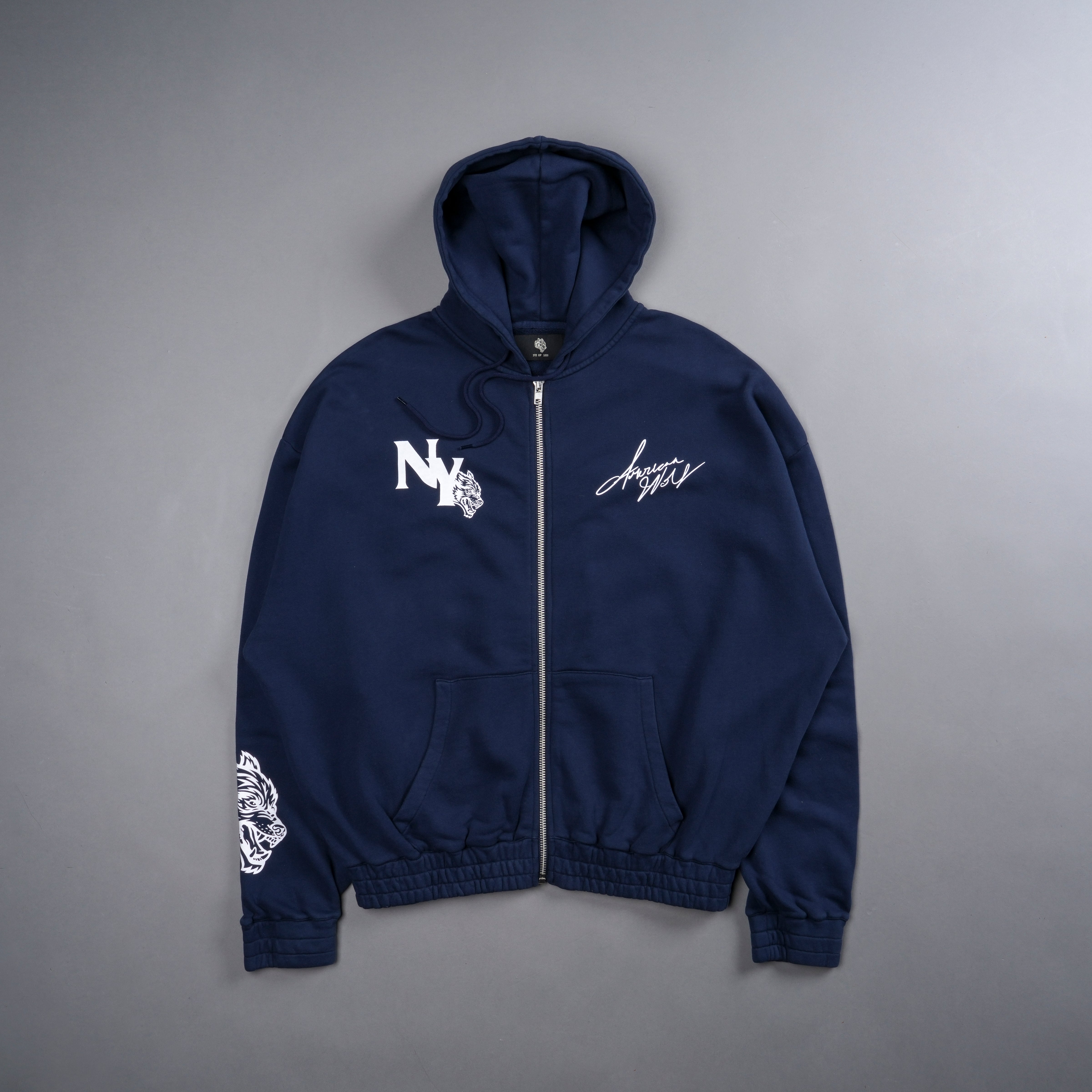 トップス Labyrins Dont Cry Horse Zip Hoodie Navy fit=scale-down,w=1200
