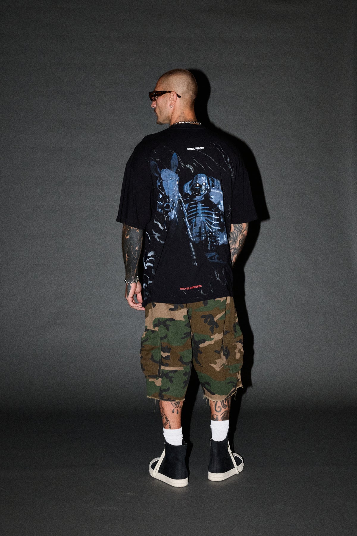 Darc Skull Knight "Side By Side" Series Premium Tee in Black