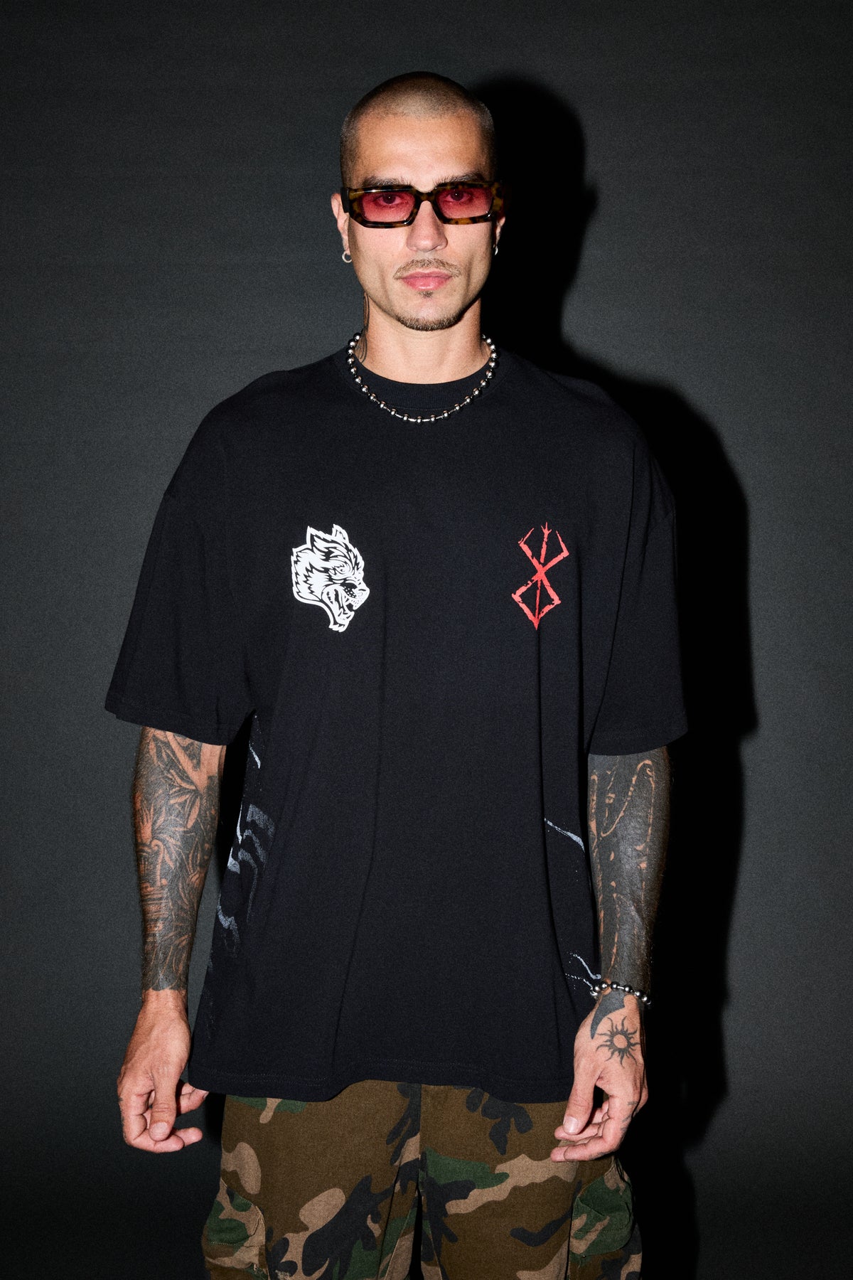 Darc Skull Knight "Side By Side" Series Premium Tee in Black