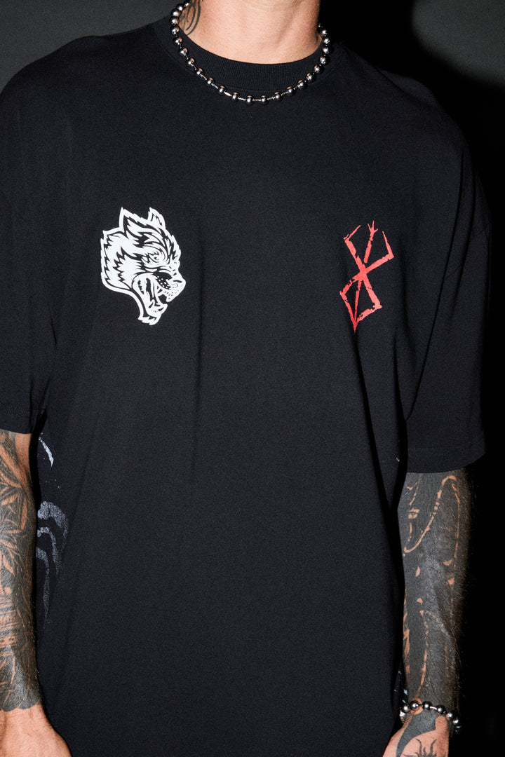 Darc Skull Knight "Side By Side" Series Premium Tee in Black
