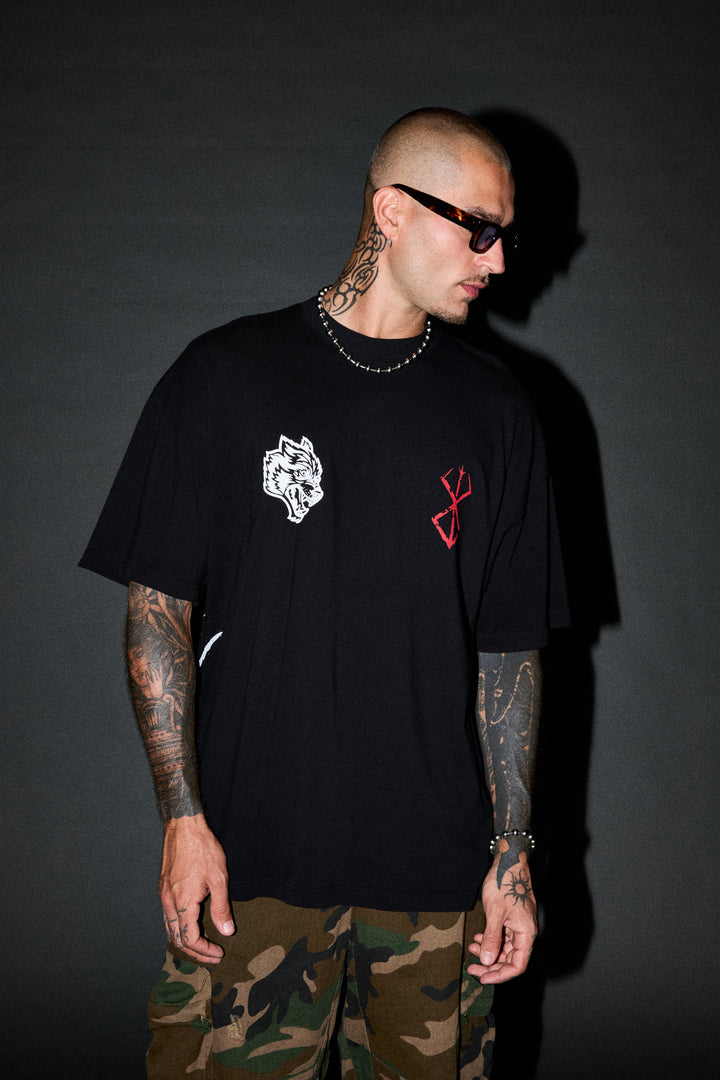 Darc Berserker "Side By Side" Series Premium Tee in Black