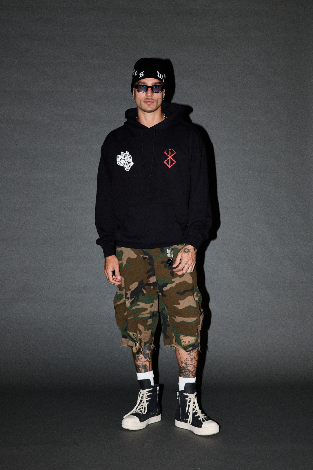 Darc Berserker "Side-By-Side" Bishop Hoodie in Black