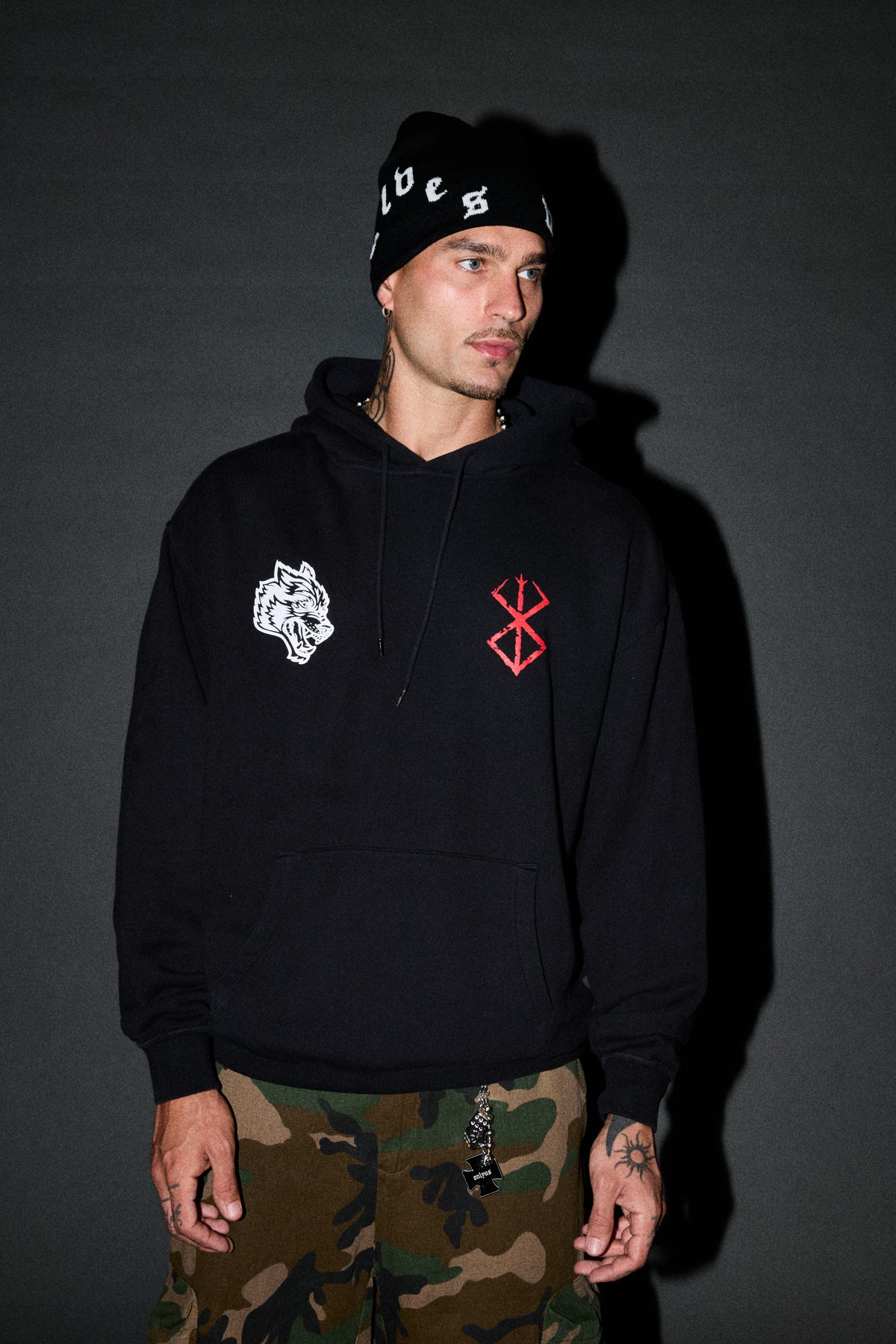 Darc Berserker "Side-By-Side" Bishop Hoodie in Black