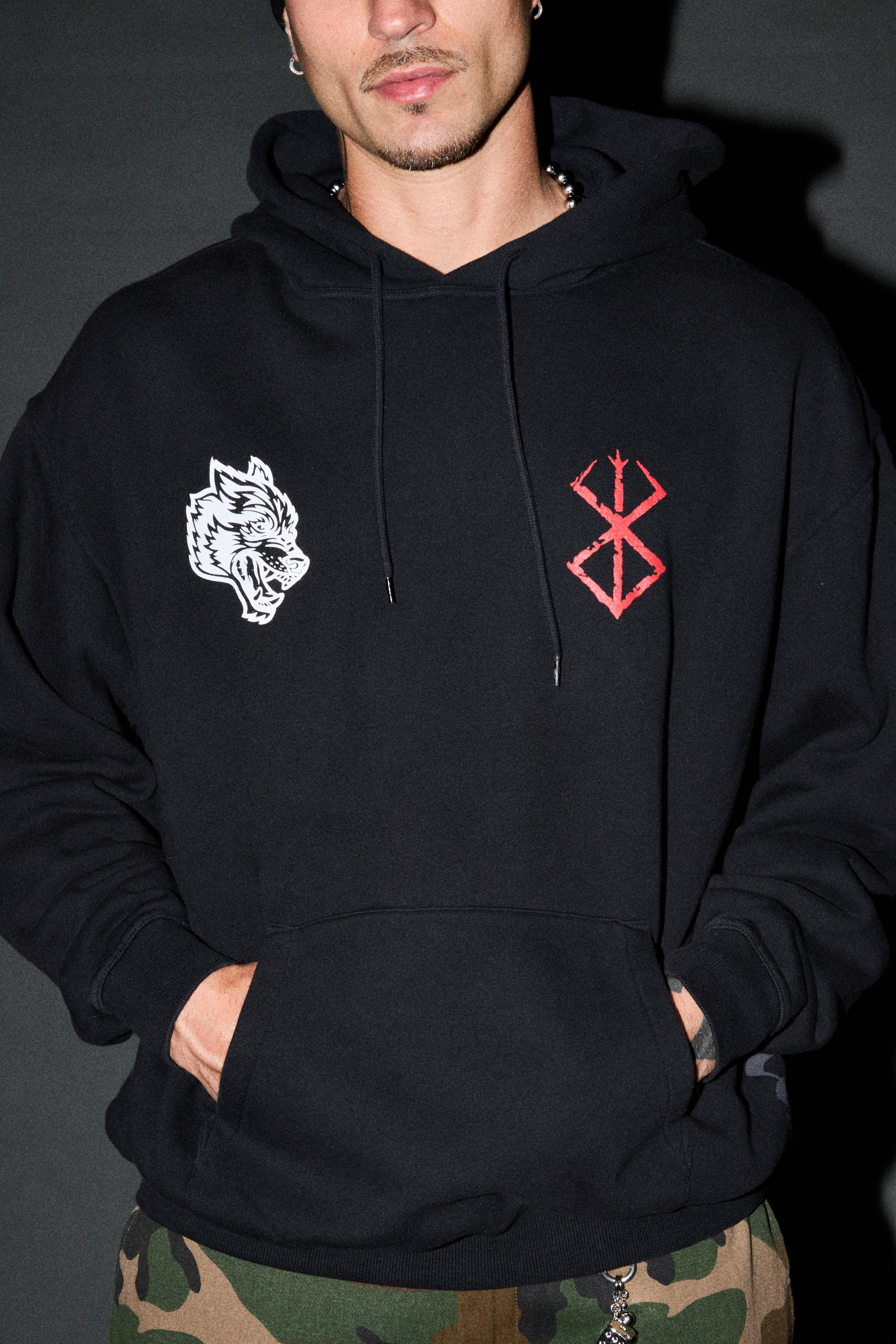 Darc Berserker "Side-By-Side" Bishop Hoodie in Black
