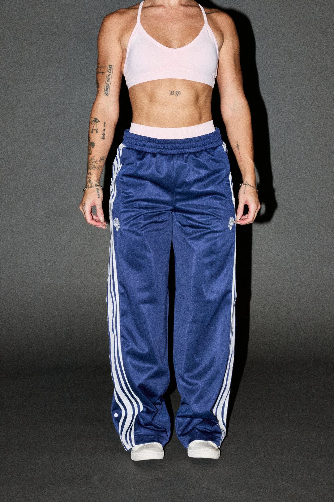 Dual Wolf Juliette Tearaway Track Pant In Navy