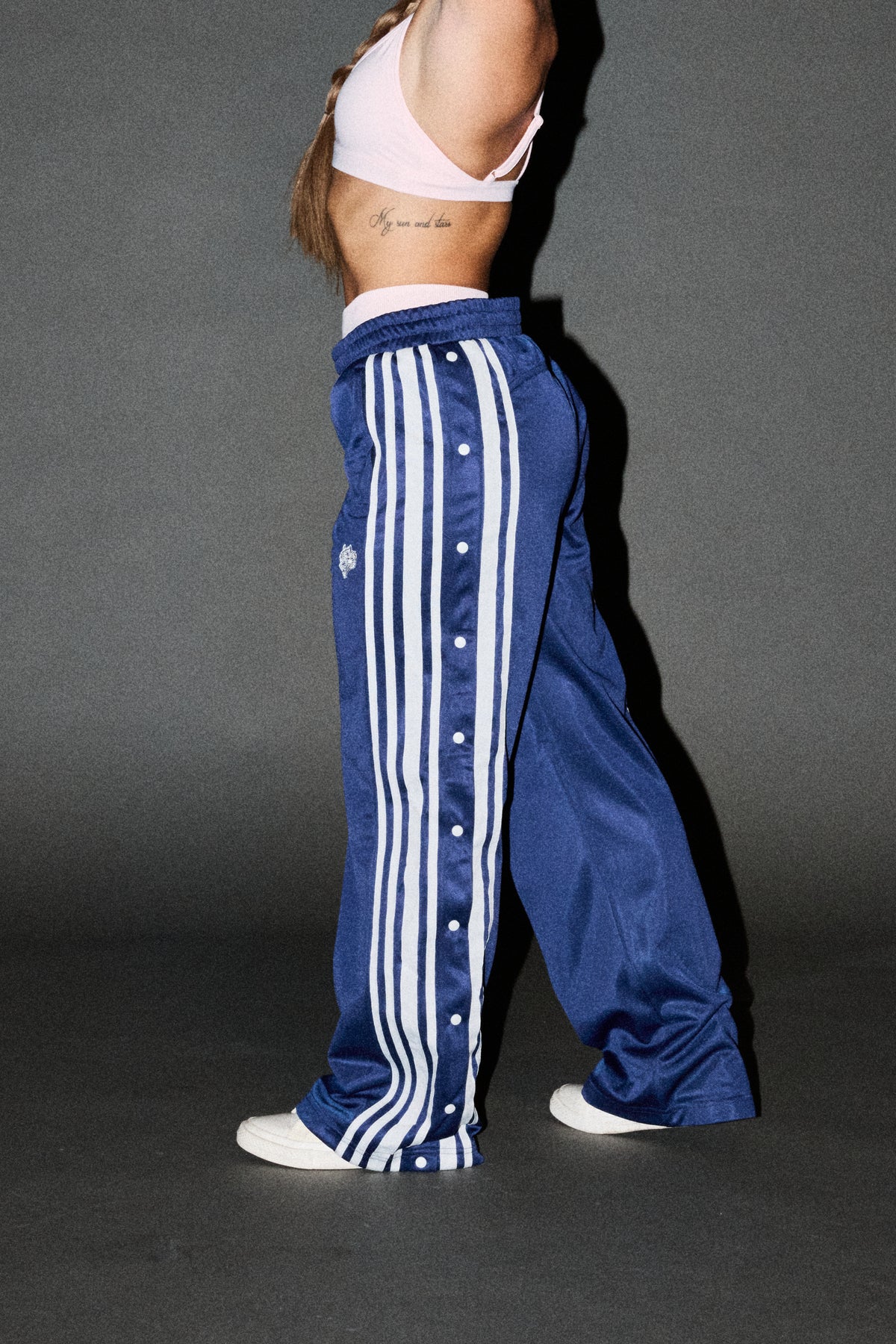 Dual Wolf Juliette Tearaway Track Pant In Navy