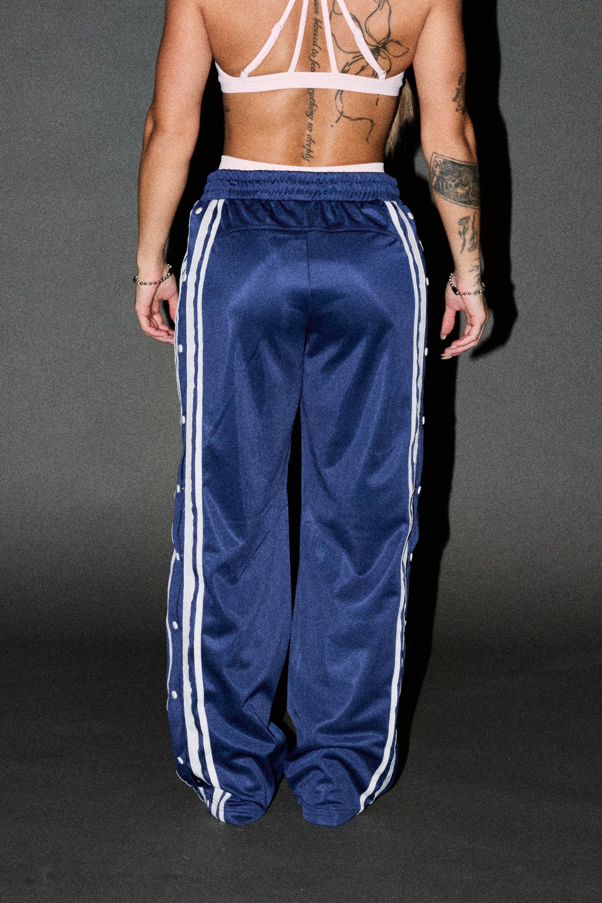 Dual Wolf Juliette Tearaway Track Pant In Navy