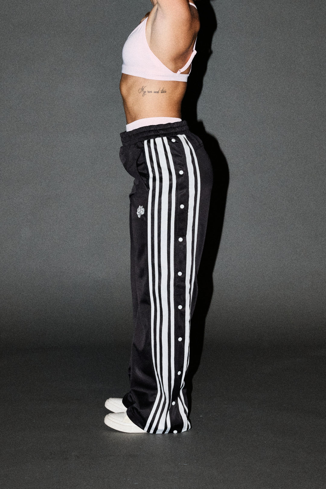 Dual Wolf Juliette Tearaway Track Pant In Black