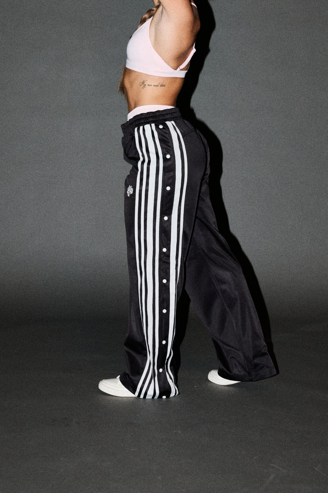 Dual Wolf Juliette Tearaway Track Pant In Black