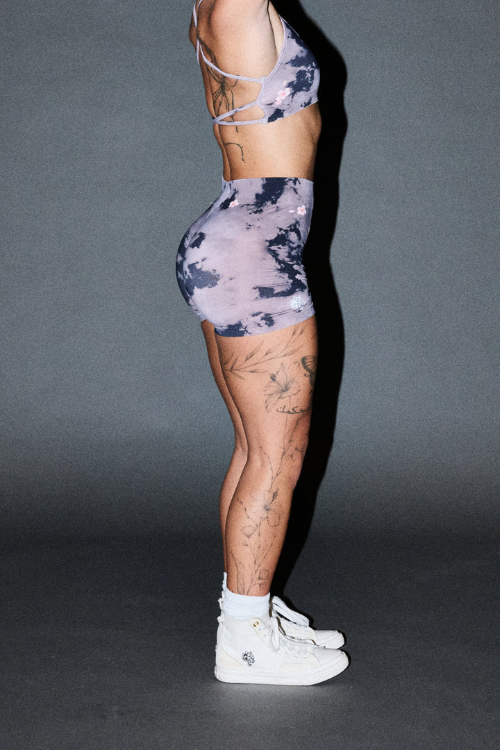 Dual Wolf Harlow Soft Seamless Shorts In Sakura Rose Taupe Clouds