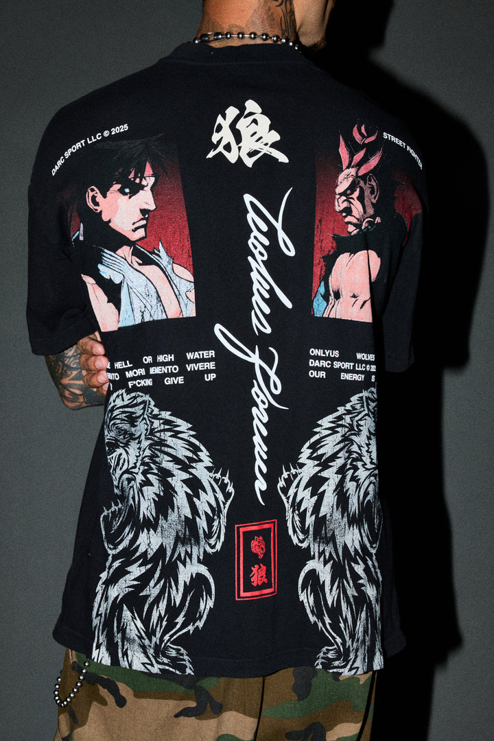 Ultimate Battle Premium Oversized Tee In Black