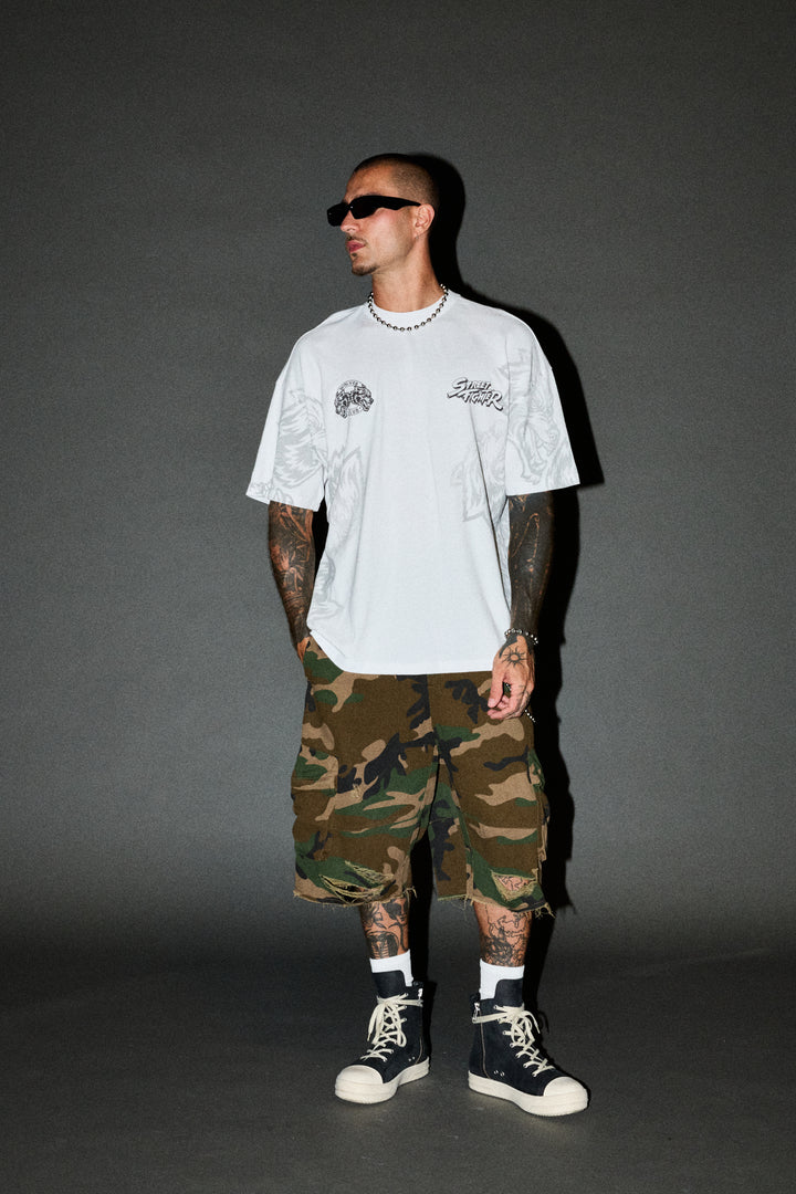 Turn Up The Heat Premium Oversized Tee In White