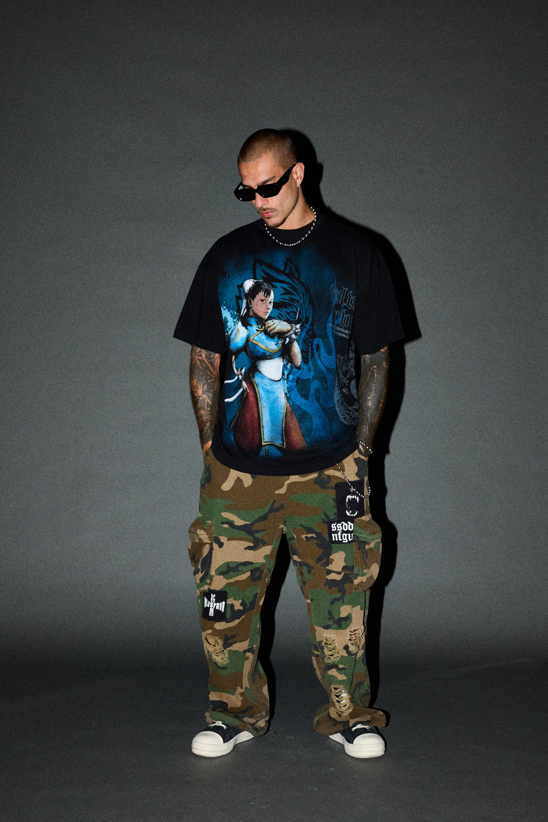 Chun Li Premium Oversized Tee In Black