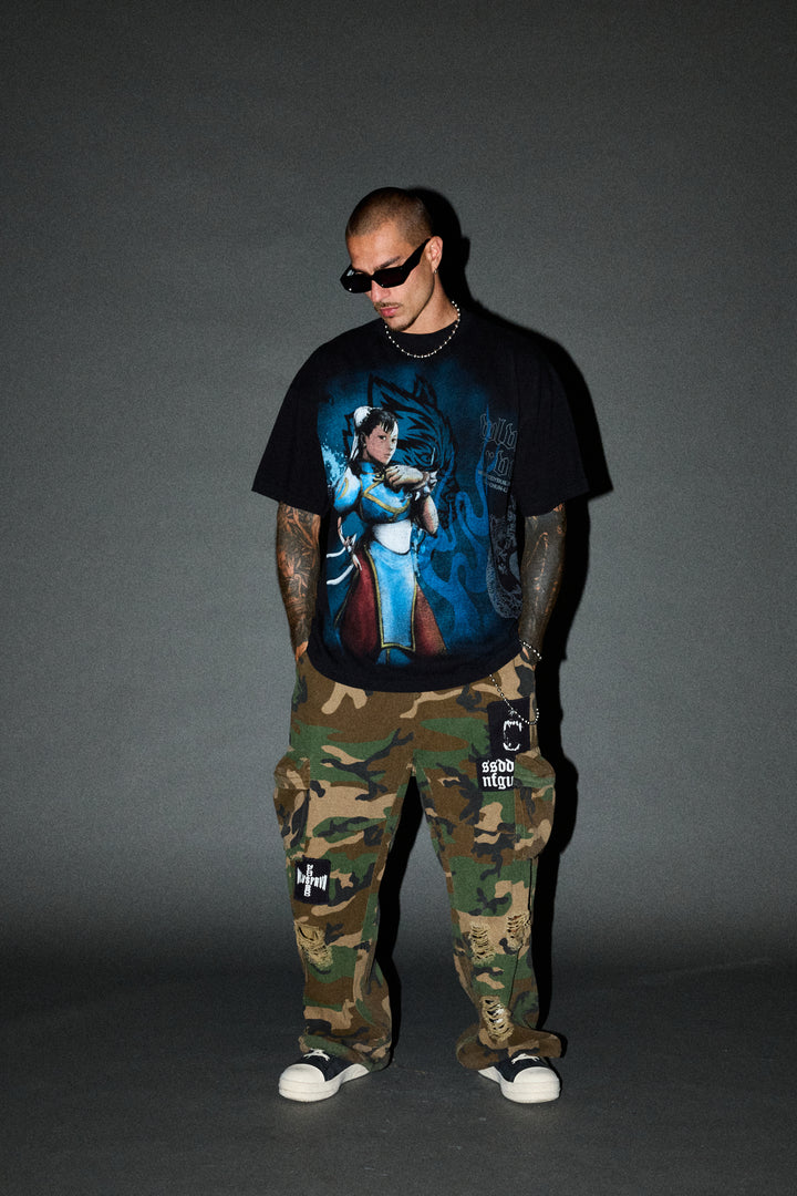 Chun Li Premium Oversized Tee In Black