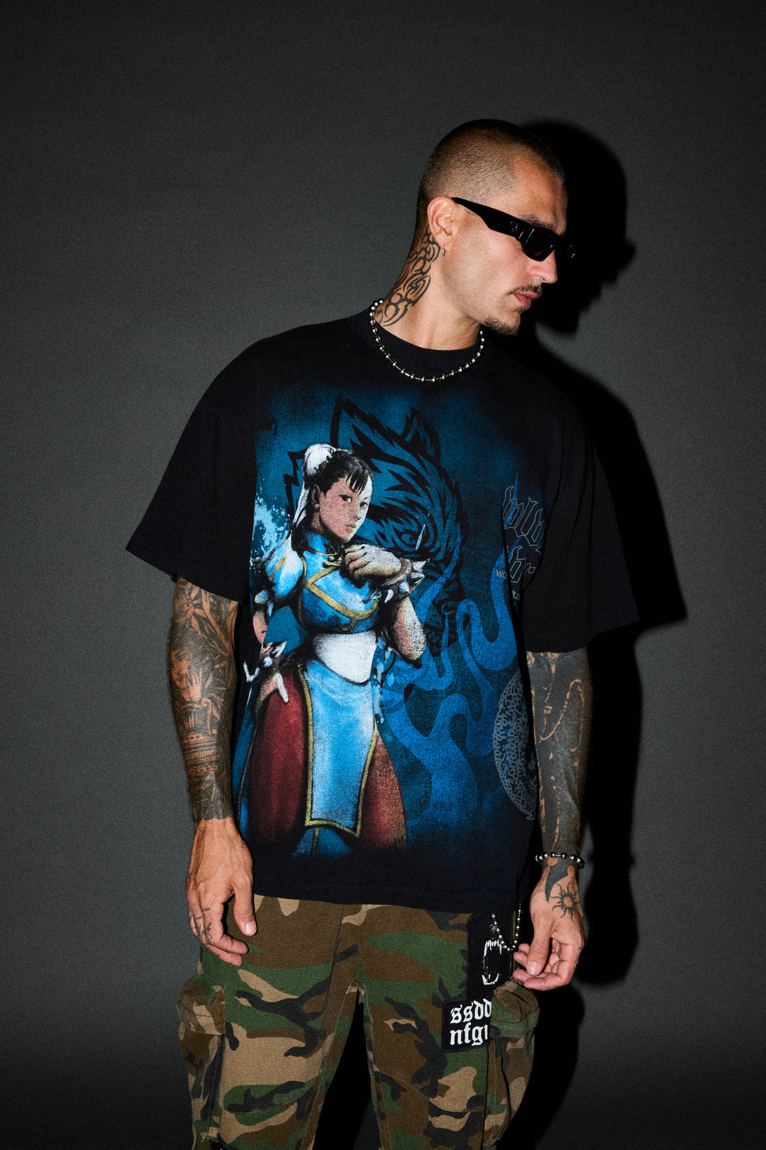 Chun Li Premium Oversized Tee In Black