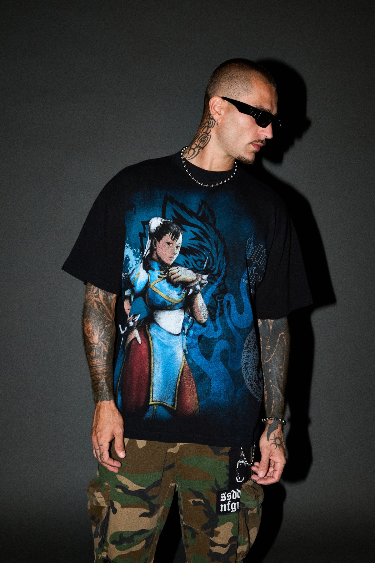 Chun Li Premium Oversized Tee In Black