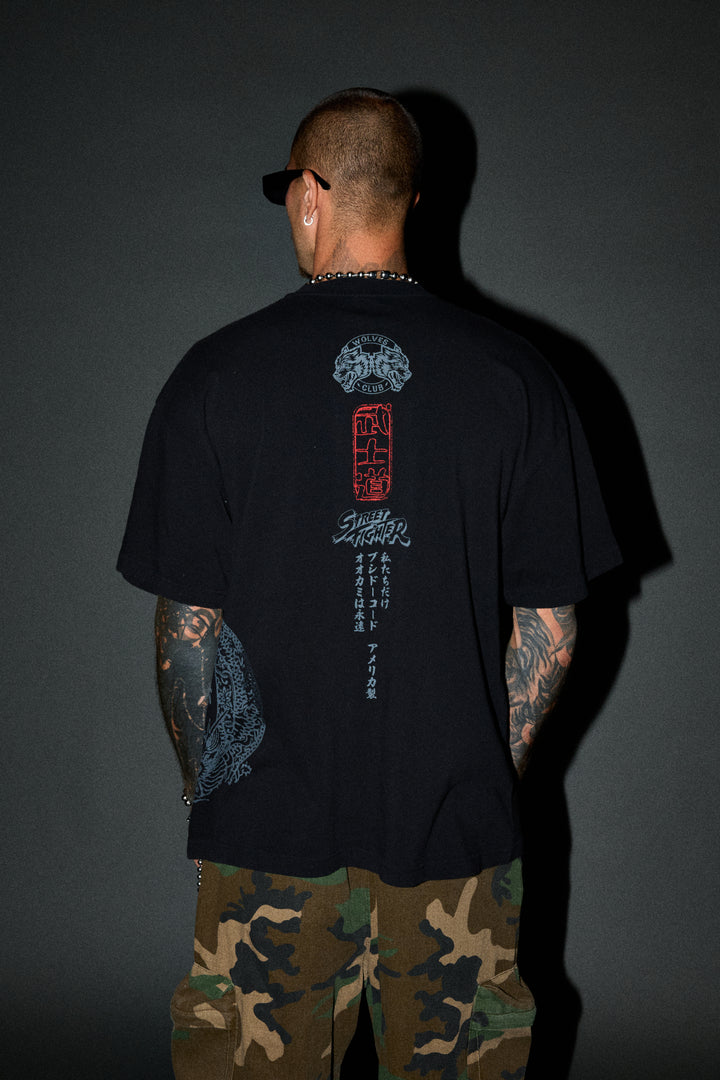 Chun Li Premium Oversized Tee In Black