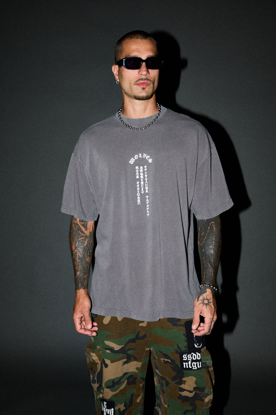 Ultimate Battle  Premium Oversized Tee In Slate Gray
