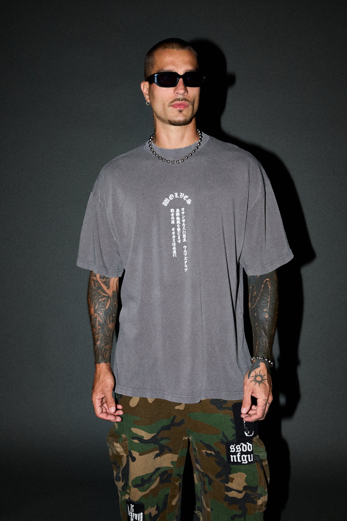 Ultimate Battle  Premium Oversized Tee In Slate Gray