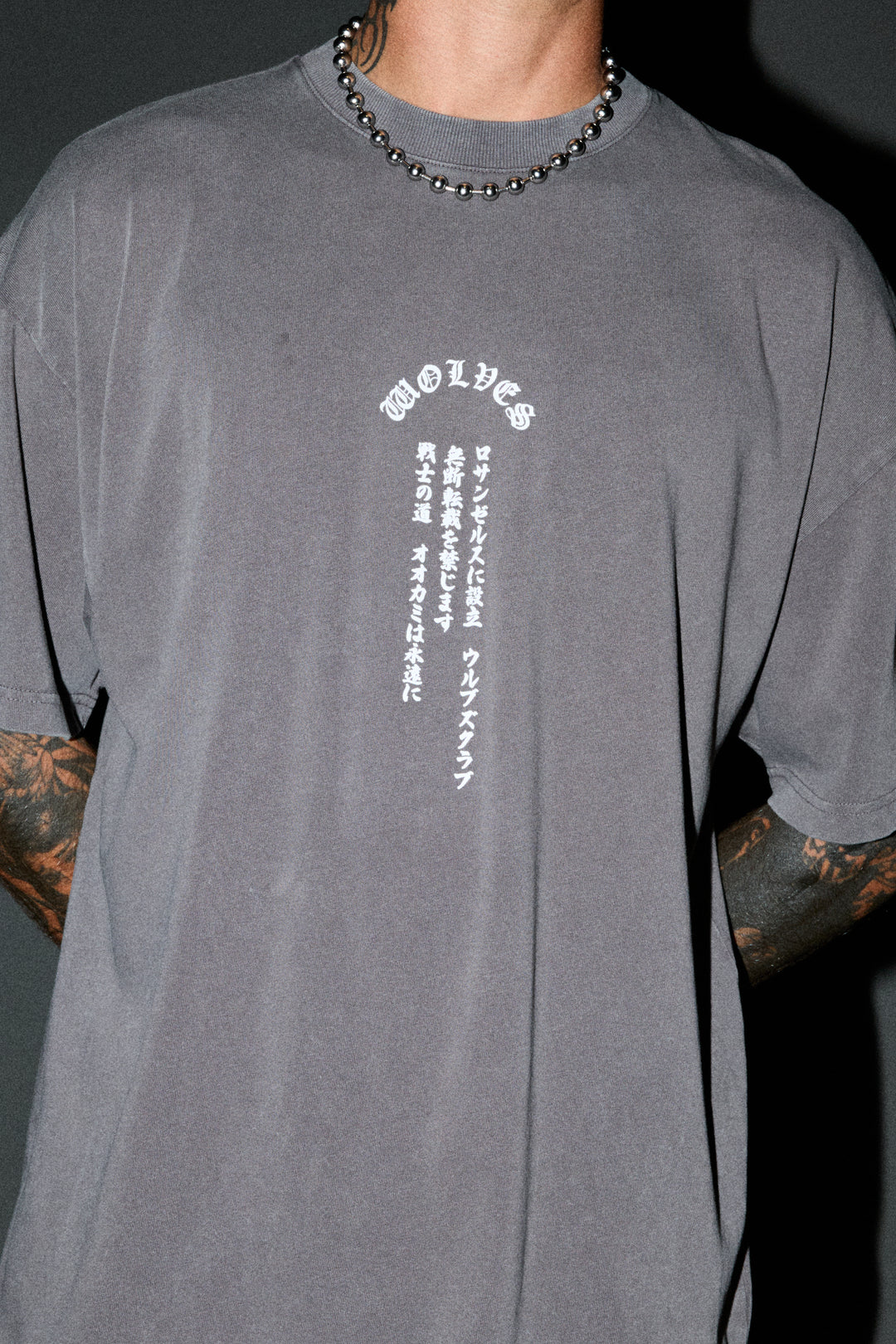 Ultimate Battle  Premium Oversized Tee In Slate Gray