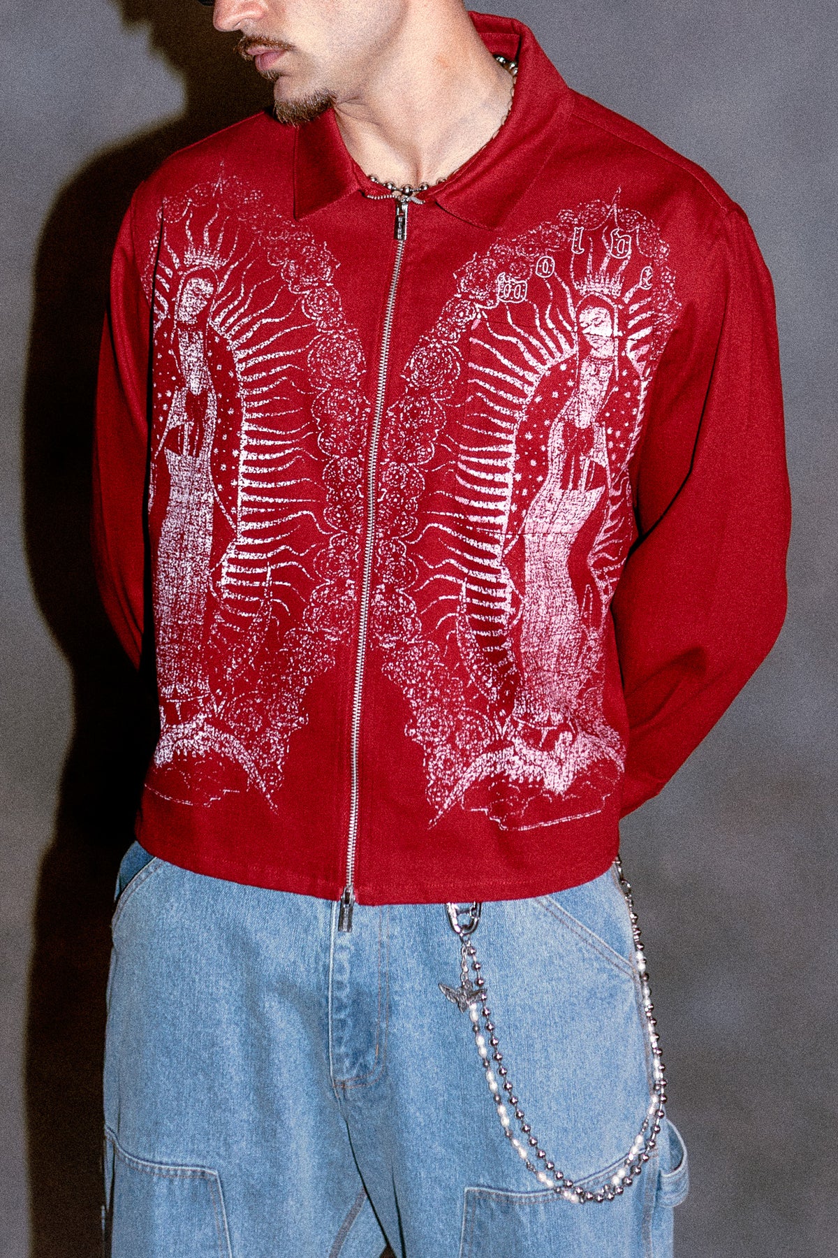 Nuestra Senora Ls Vince Shirt In Cherry Red