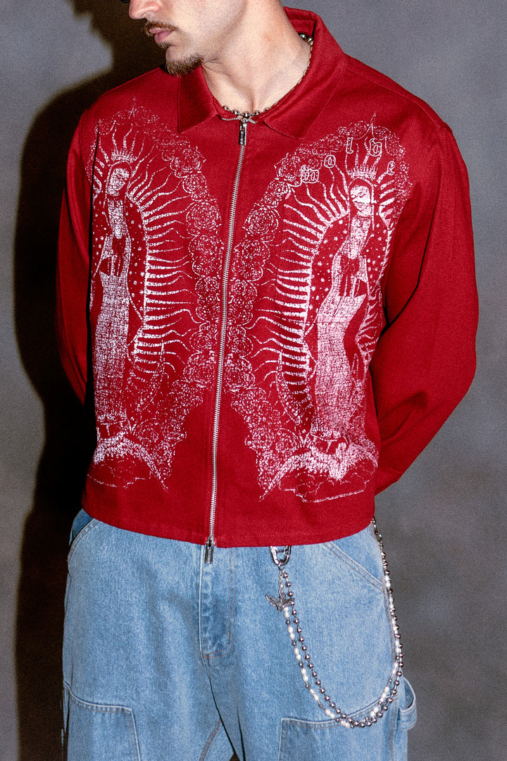 Nuestra Senora Ls Vince Shirt In Cherry Red