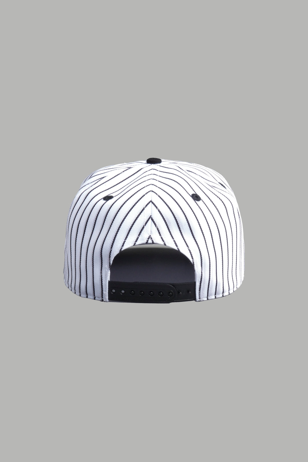 Wolves Cursive A Frame Snapback in White/Black Pinstripe