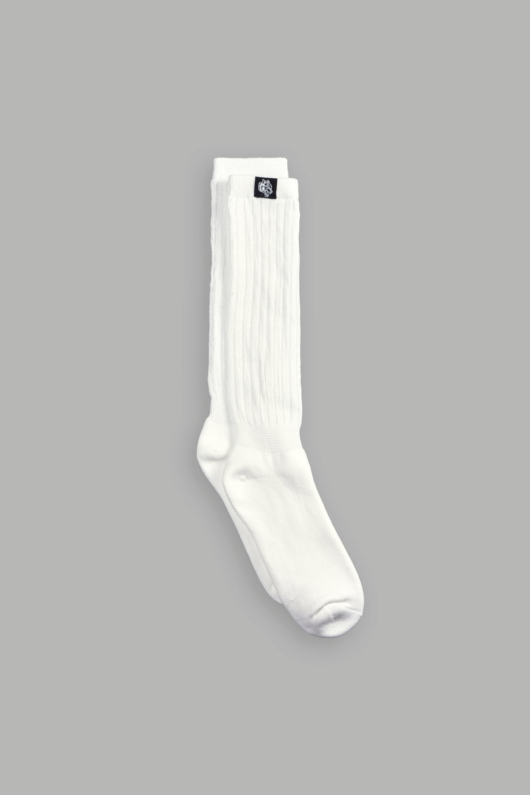 Wolf Patch V2 High Rise Comfy Socks in Cream