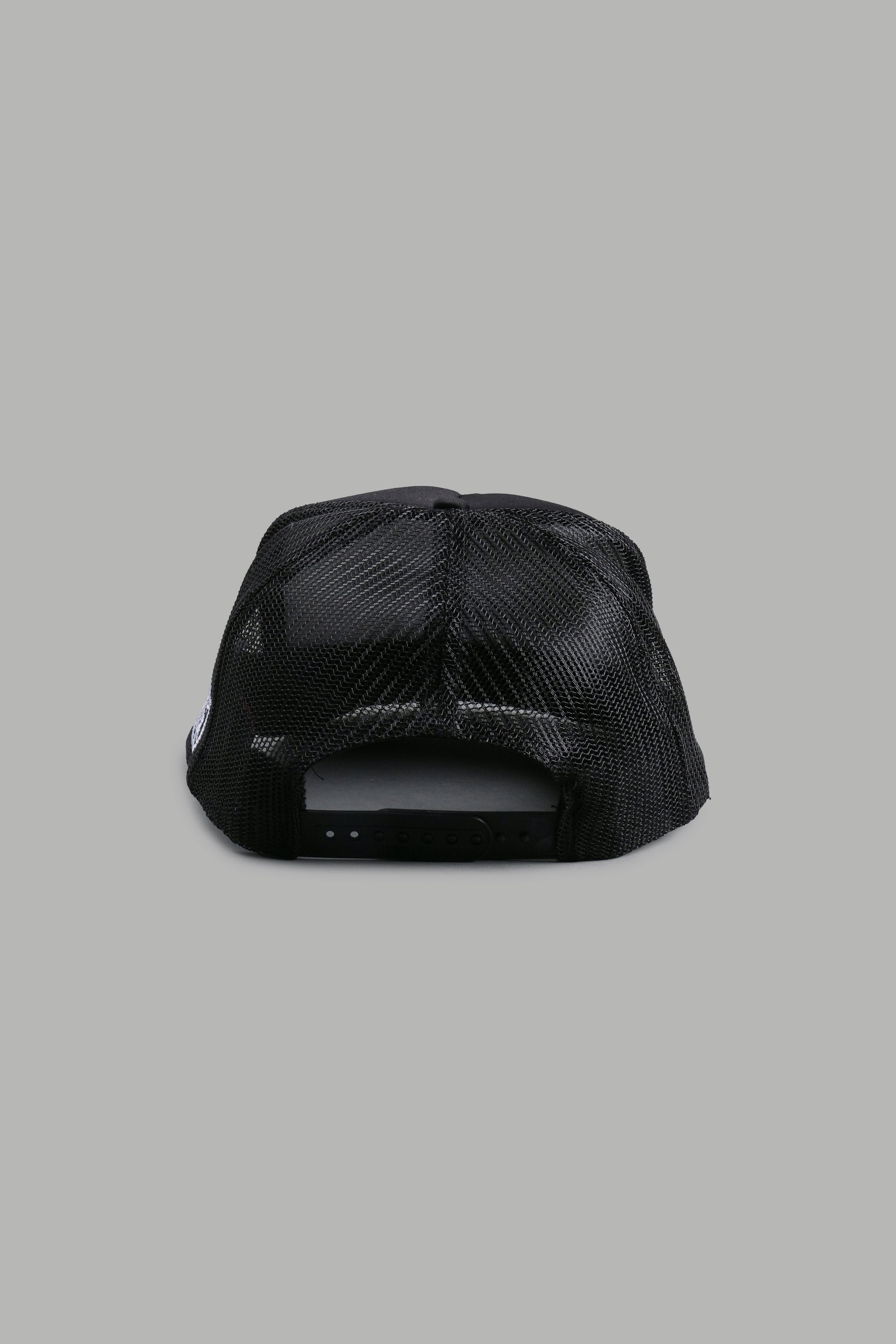 Iron Wolf Head Trucker Hat in Black