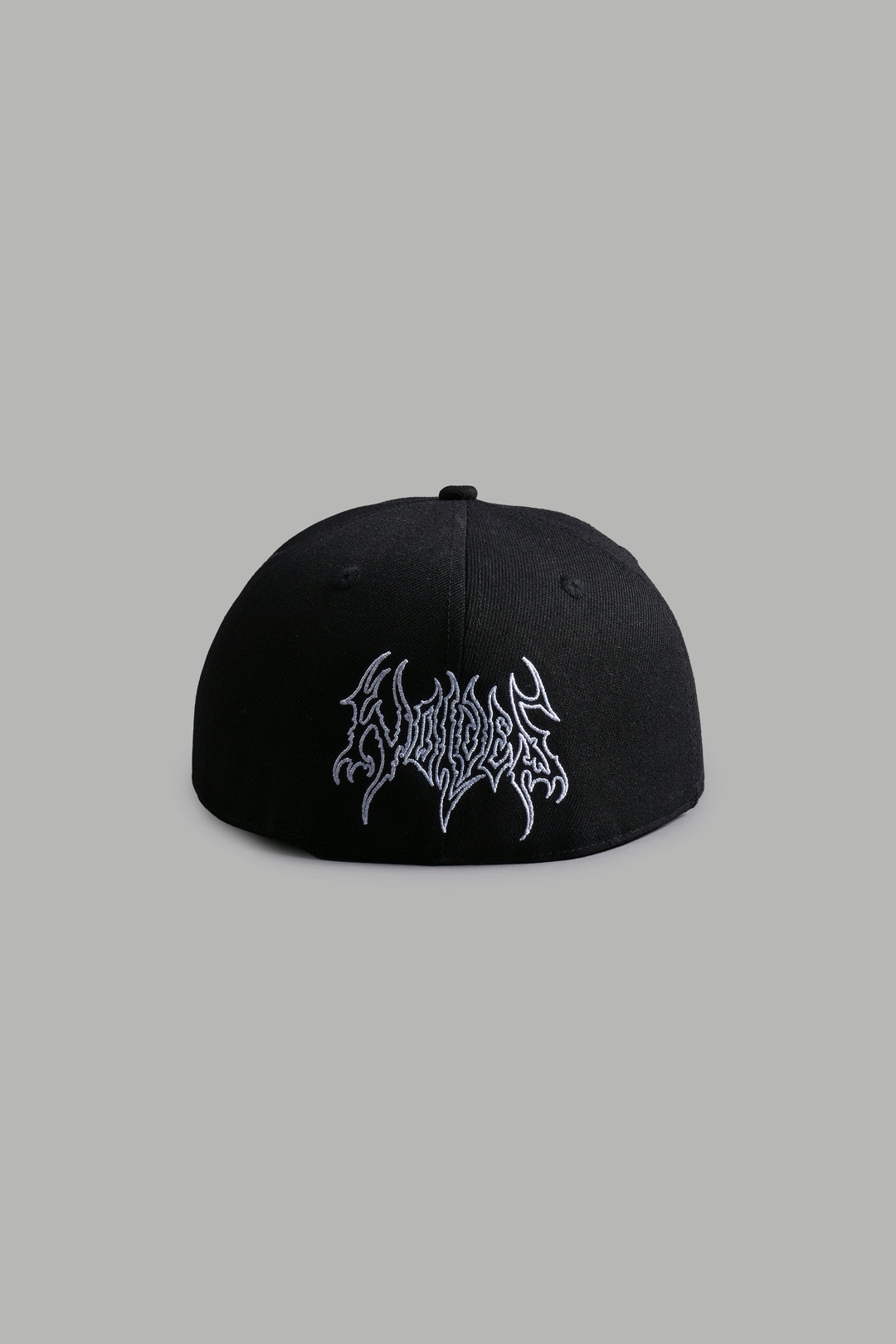 Iron Web Fitted Hat in Black