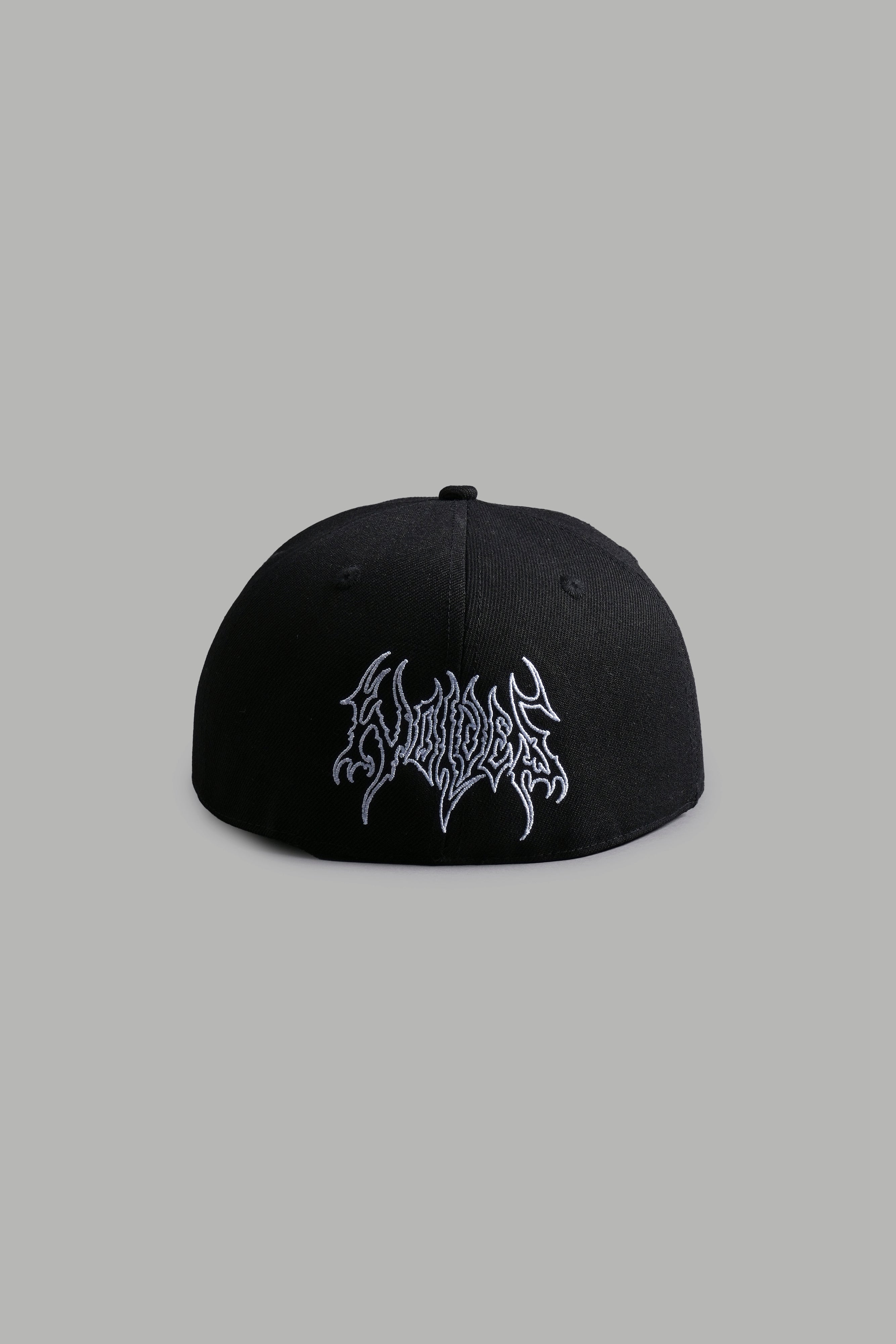 Iron Web Fitted Hat in Black