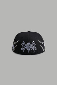 Mempo Flame Fitted Hat in Black