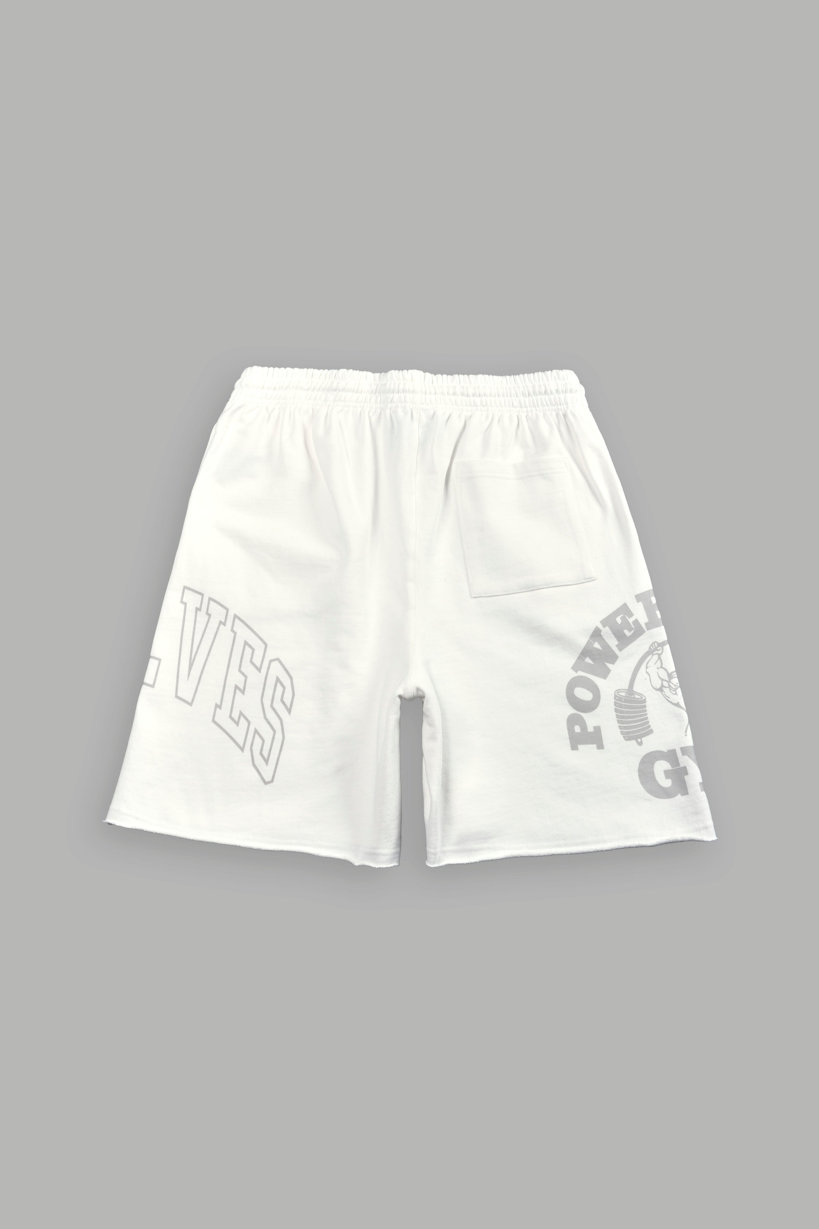 Powerhouse of the Wolves Grunge Brock Sweat Shorts in Cream