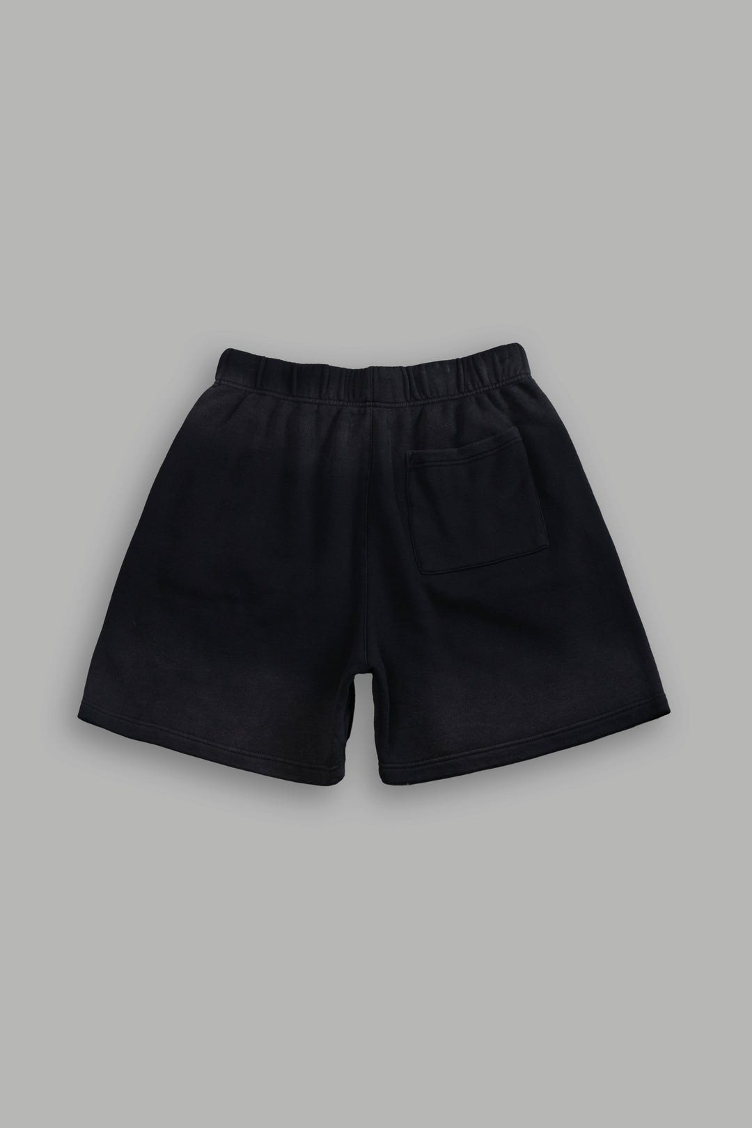 Studded Midnight Wolves Oversized Post Lounge Sweat Shorts in Black Drift Wash