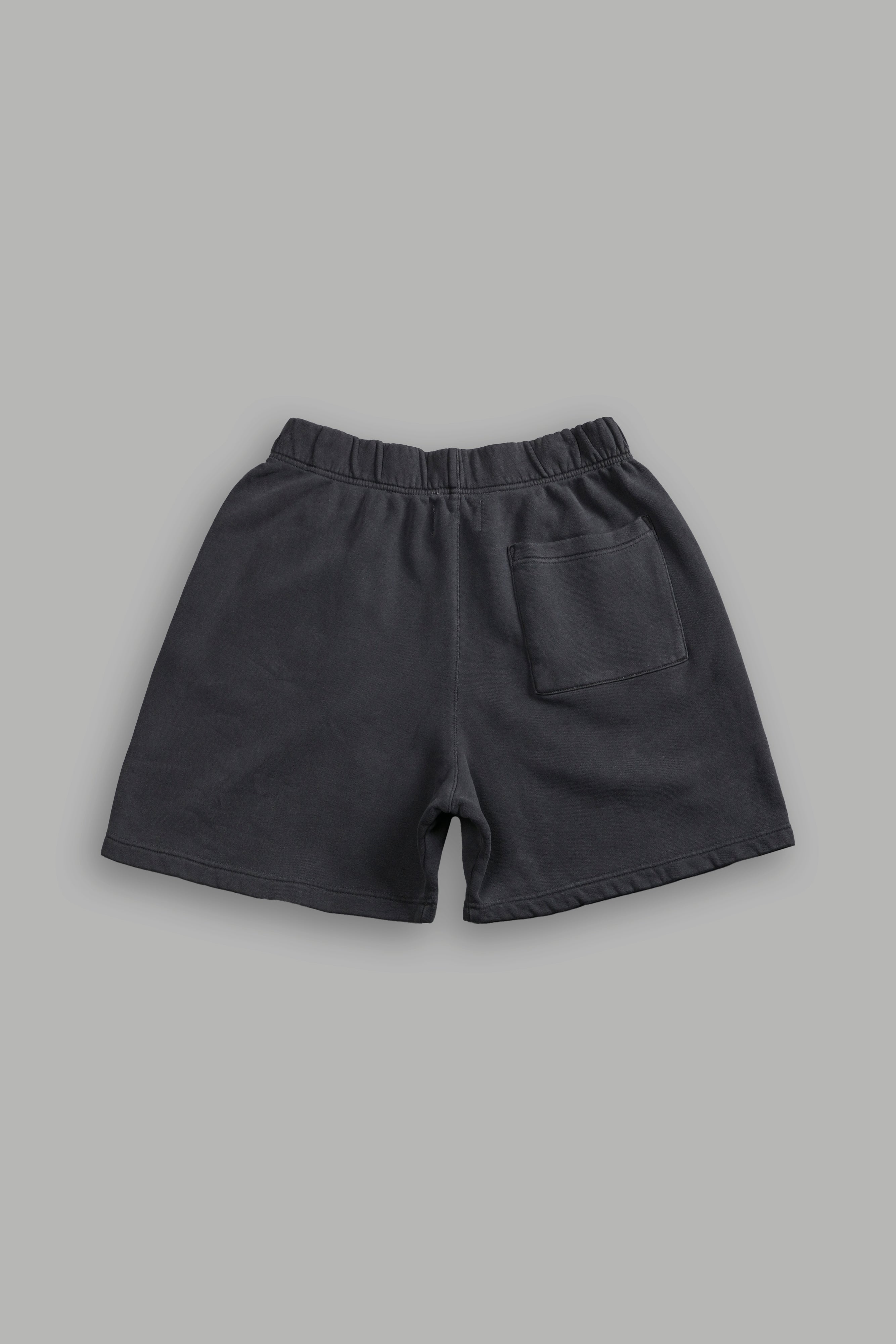 Box Patch Dual Post Lounge Sweat Shorts V2 in Wolf Gray