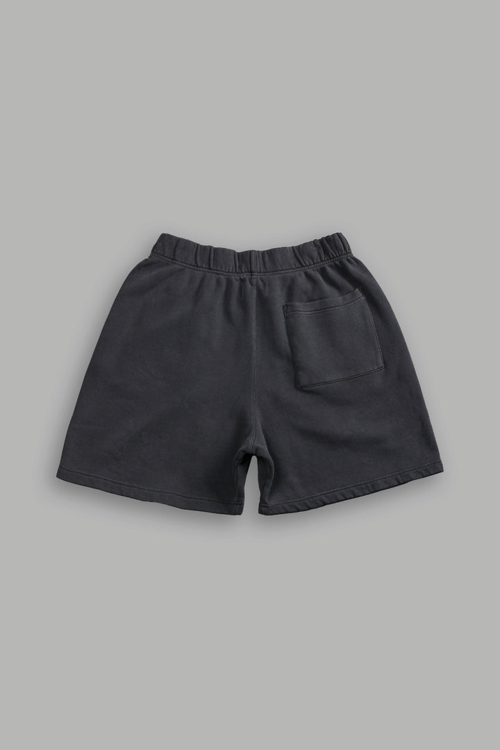 Box Patch Dual Post Lounge Sweat Shorts V2 in Wolf Gray
