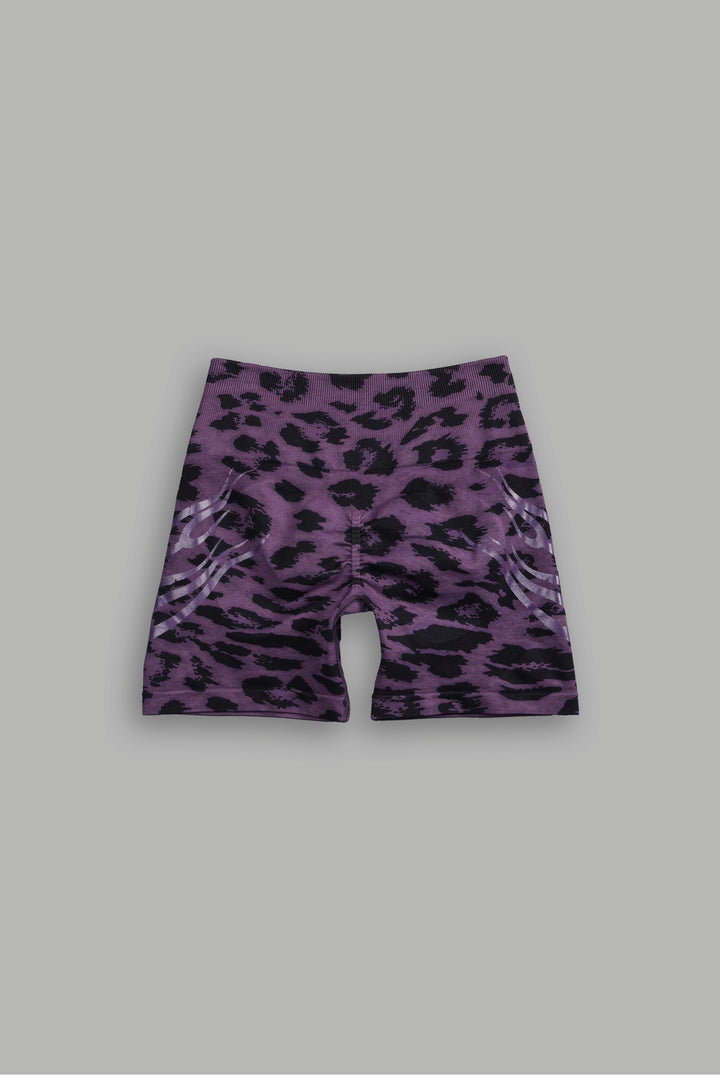 Dual Wolf V2 Everson Seamless "Training" Shorts in Leopard Purple Tonal Energy