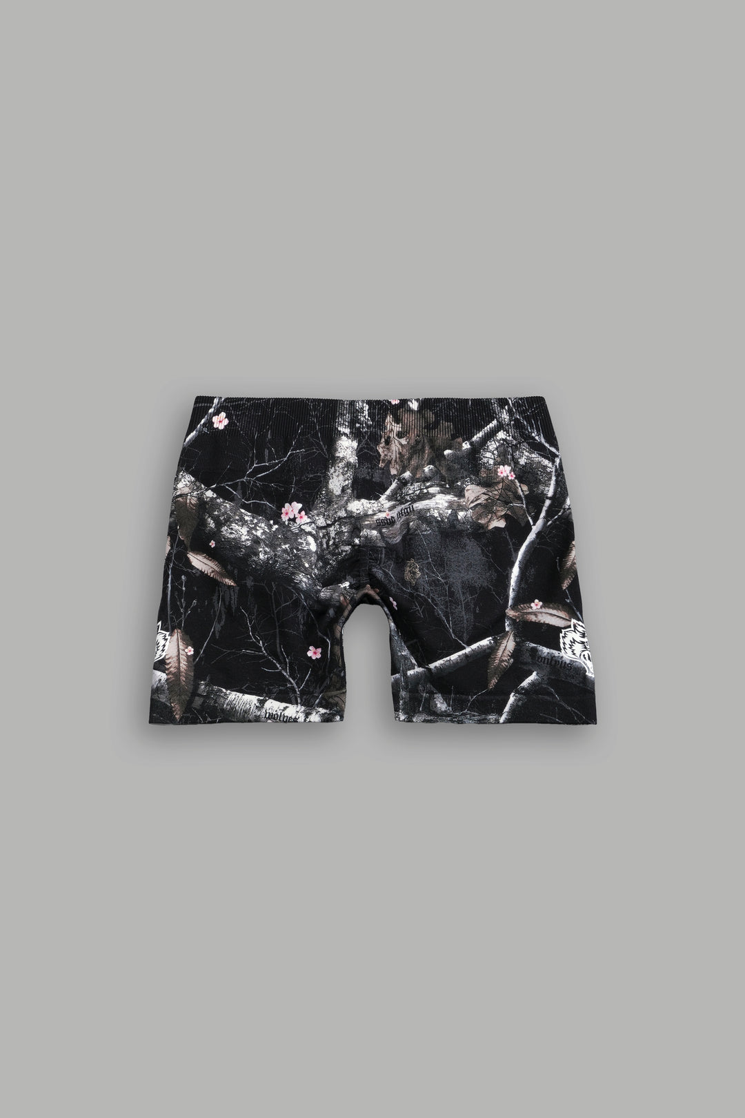 Dual Wolf Everson Seamless "Katya" Shorts in Darc Blossom Woodland Camo