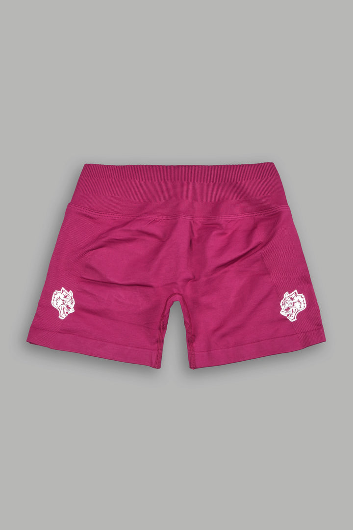 Dual Wolf Evey Seamless Shorts In Deep Raspberry
