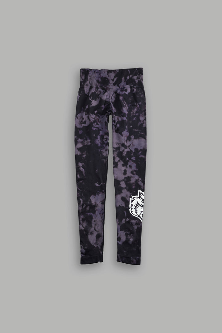 Chopper "Everson" Scrunch Leggings in Big Purple Night Marble