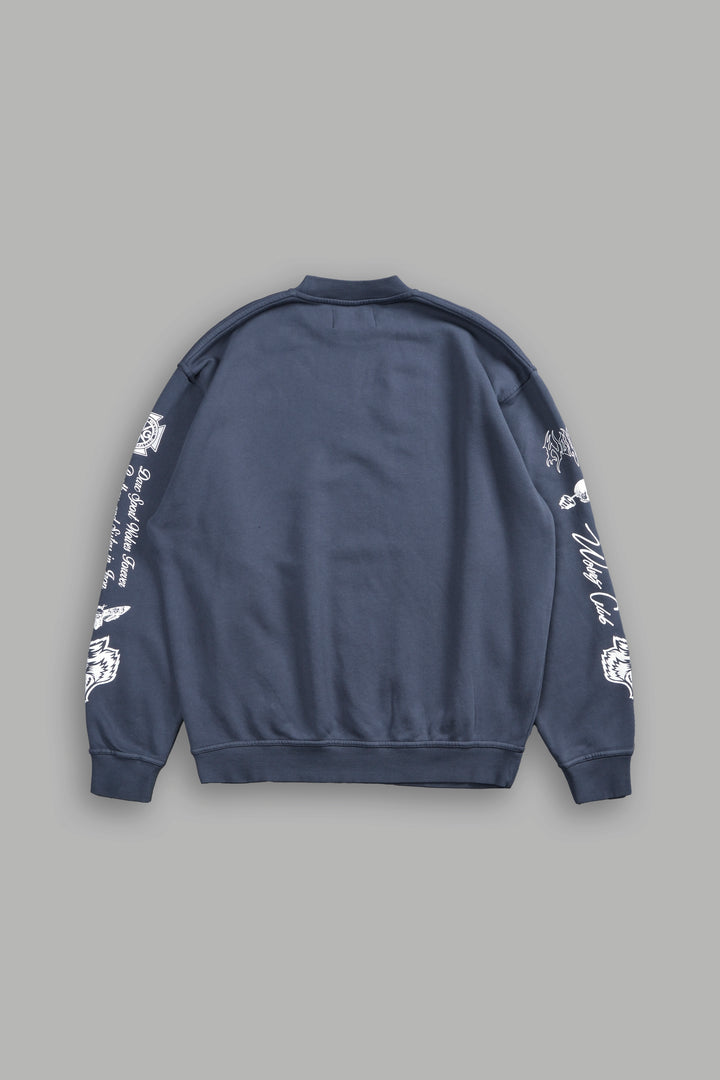 Always SSDD NFGU London Crewneck in Darc Blue